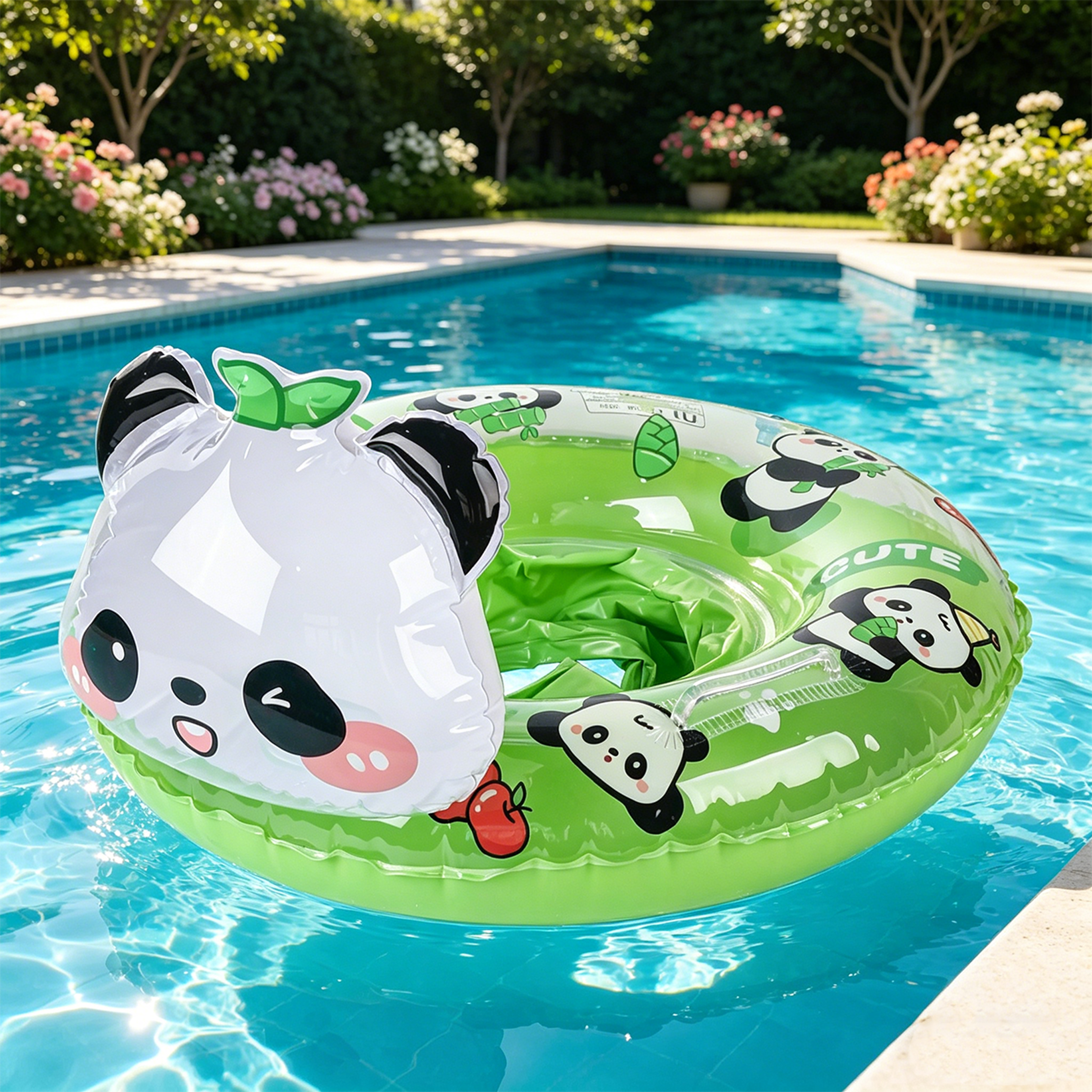 Inflatable Panda Pool Float Raft For Kids And Adults Summer Fun Lounger 0