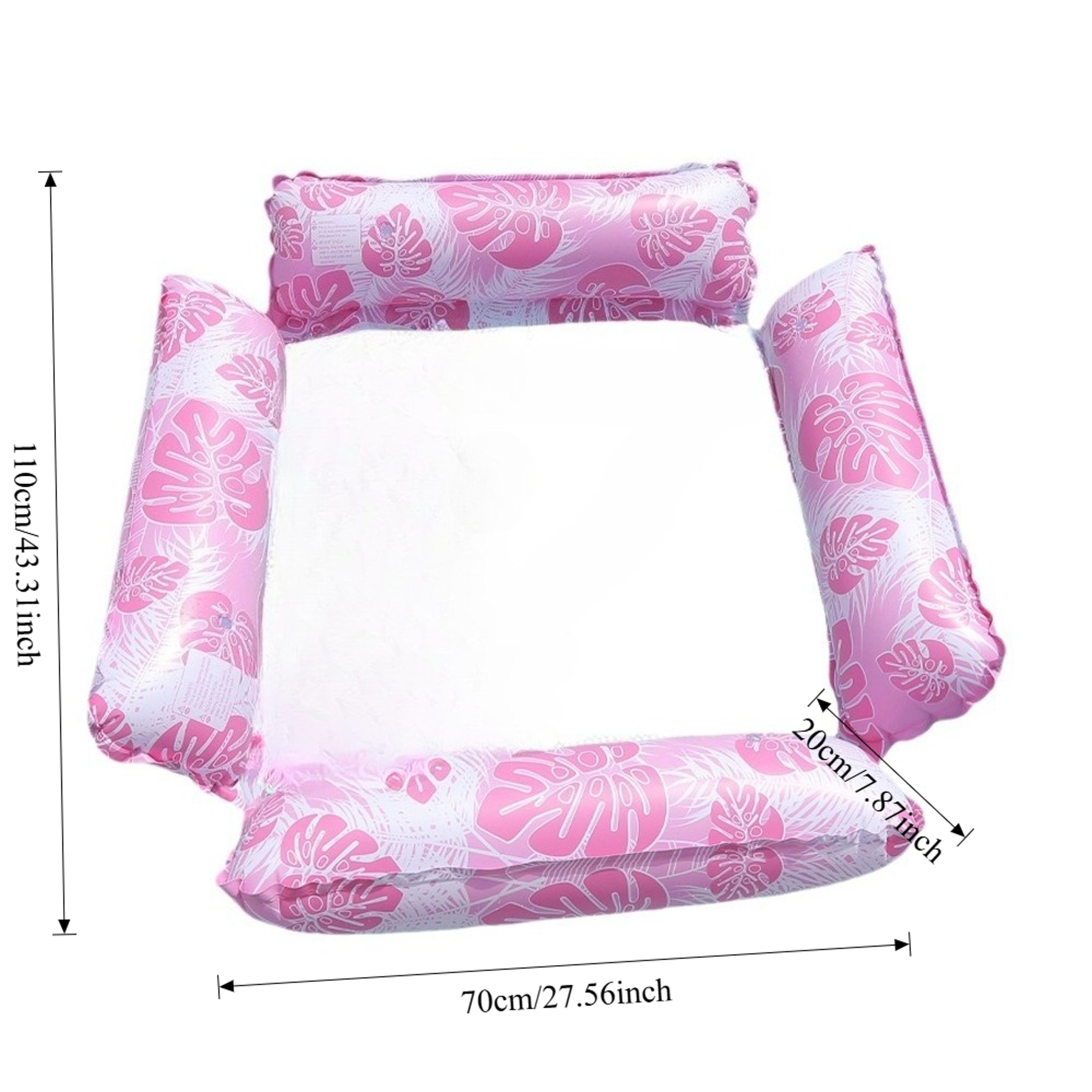 Inflatable Water Hammock Mesh Pool Float Leaf Design 4
