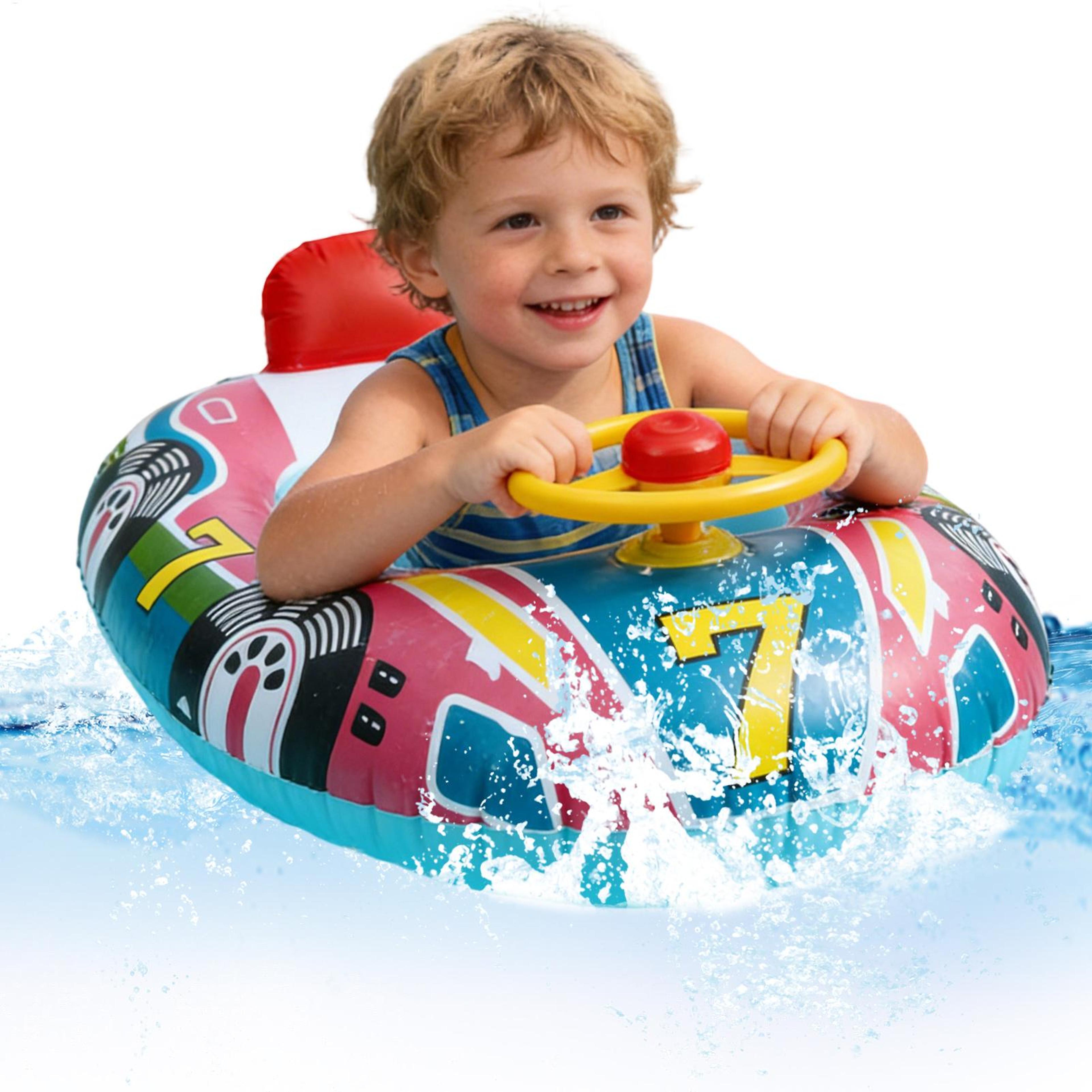 Steering Wheel Baby Pool Float Inflatable Infant Swim Ring For Toddlers 4