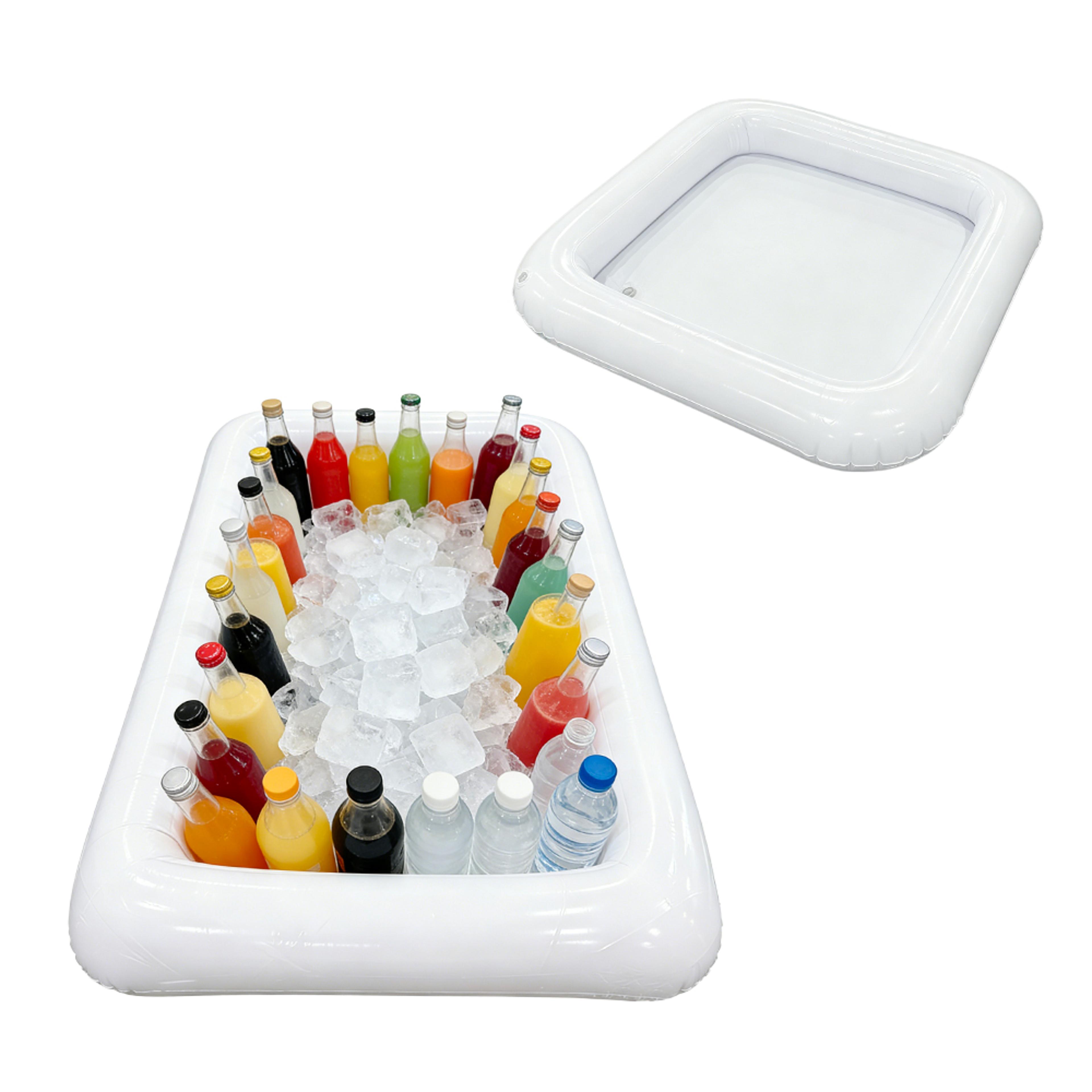 Inflatable Ice Serving Tray Buffet Cooler With Drain Plug For Pool Parties Picnics  Outdoor Events 0