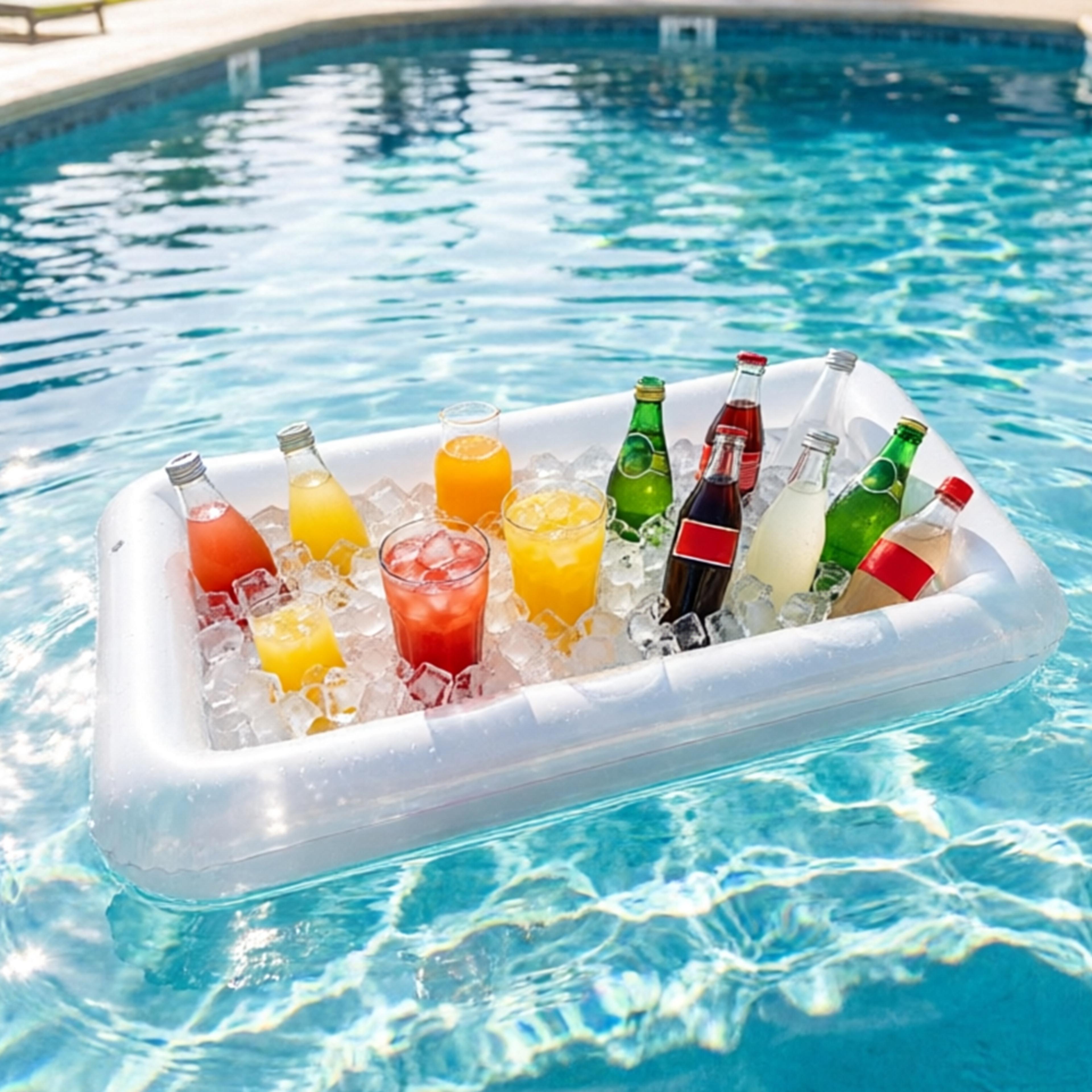 Inflatable Ice Serving Tray Buffet Cooler With Drain Plug For Pool Parties Picnics  Outdoor Events 5