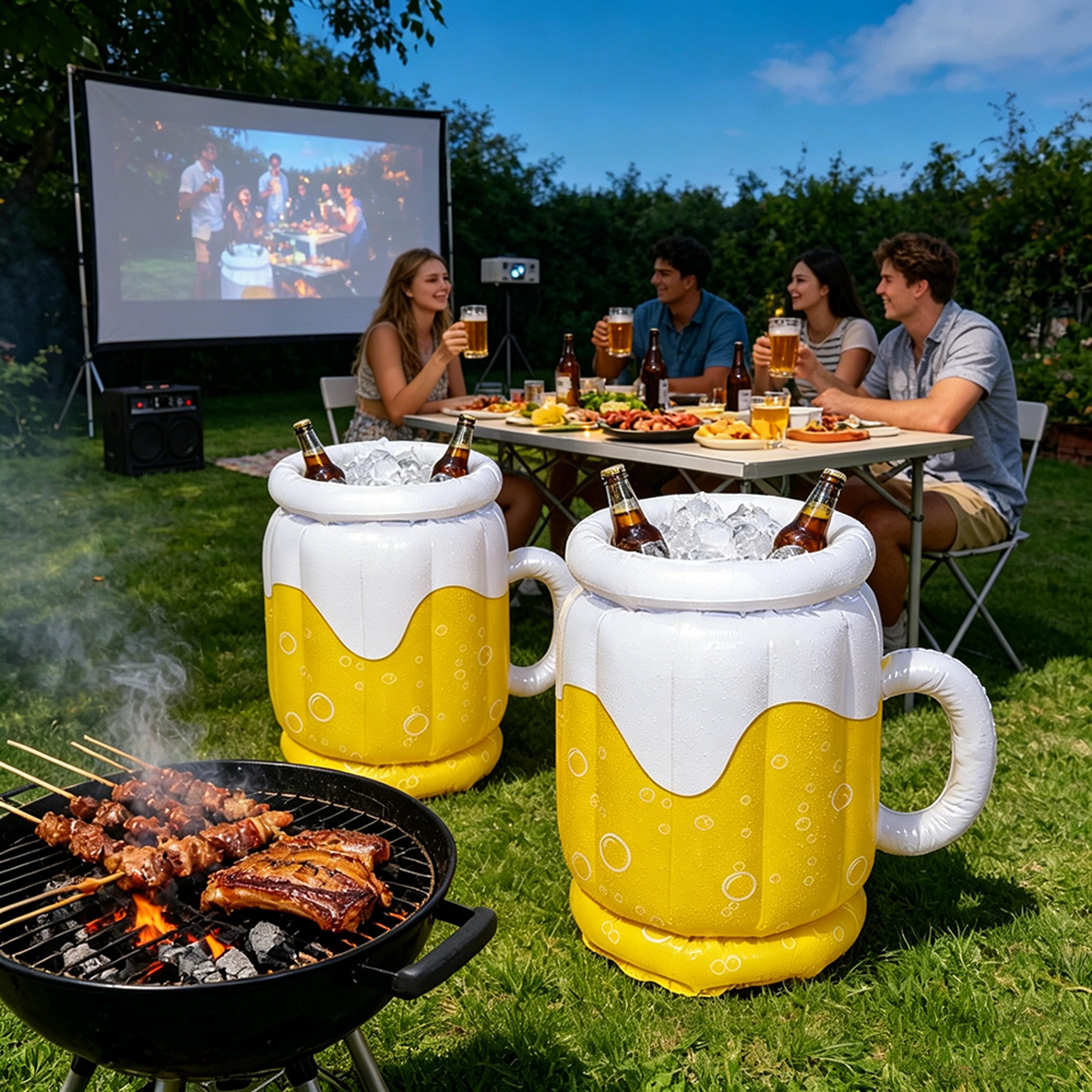 Inflatable PVC Ice Bucket Beer Cooler For Pool And Beach Parties 2