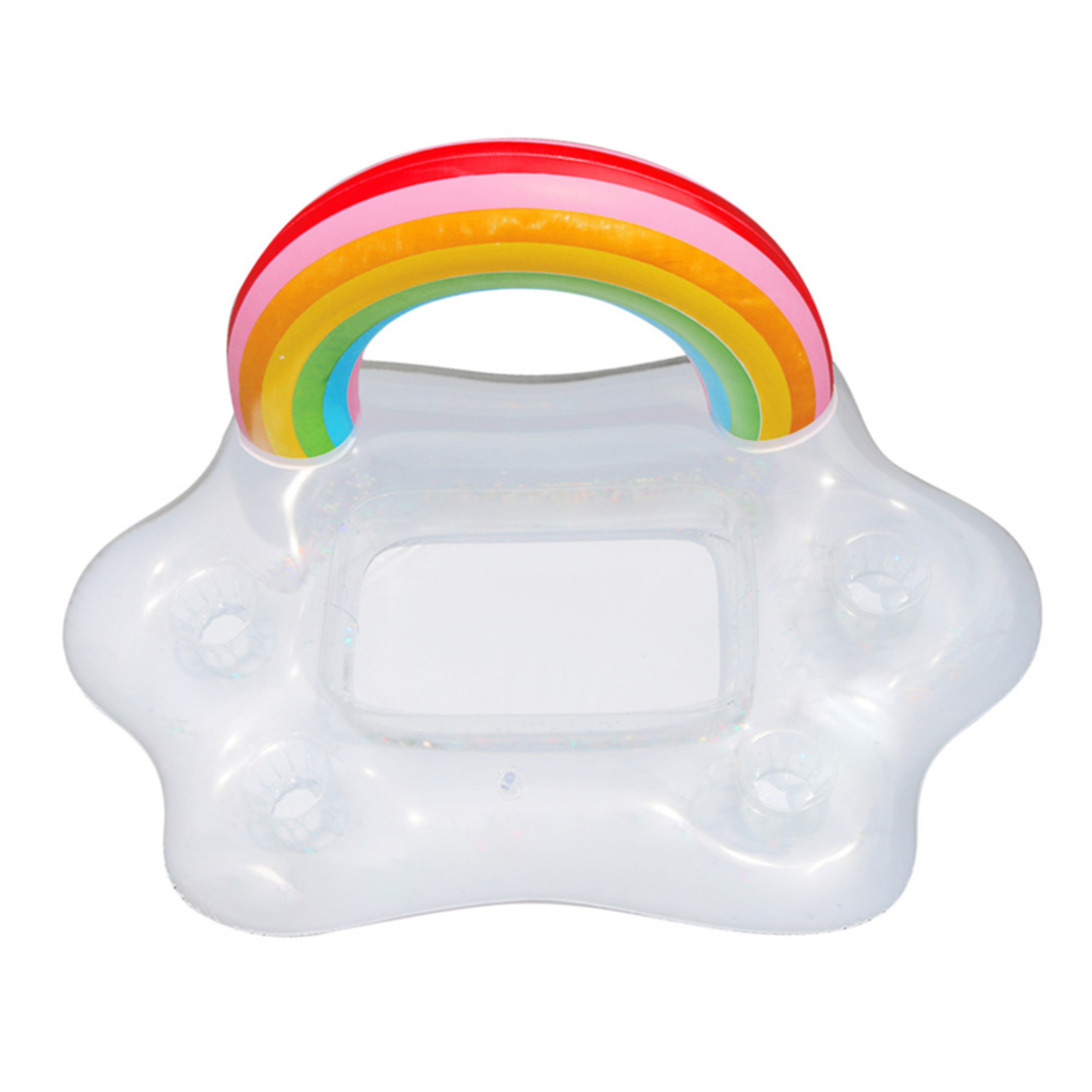Rainbow Inflatable Pool Drink Holder And Floating Cooler 5