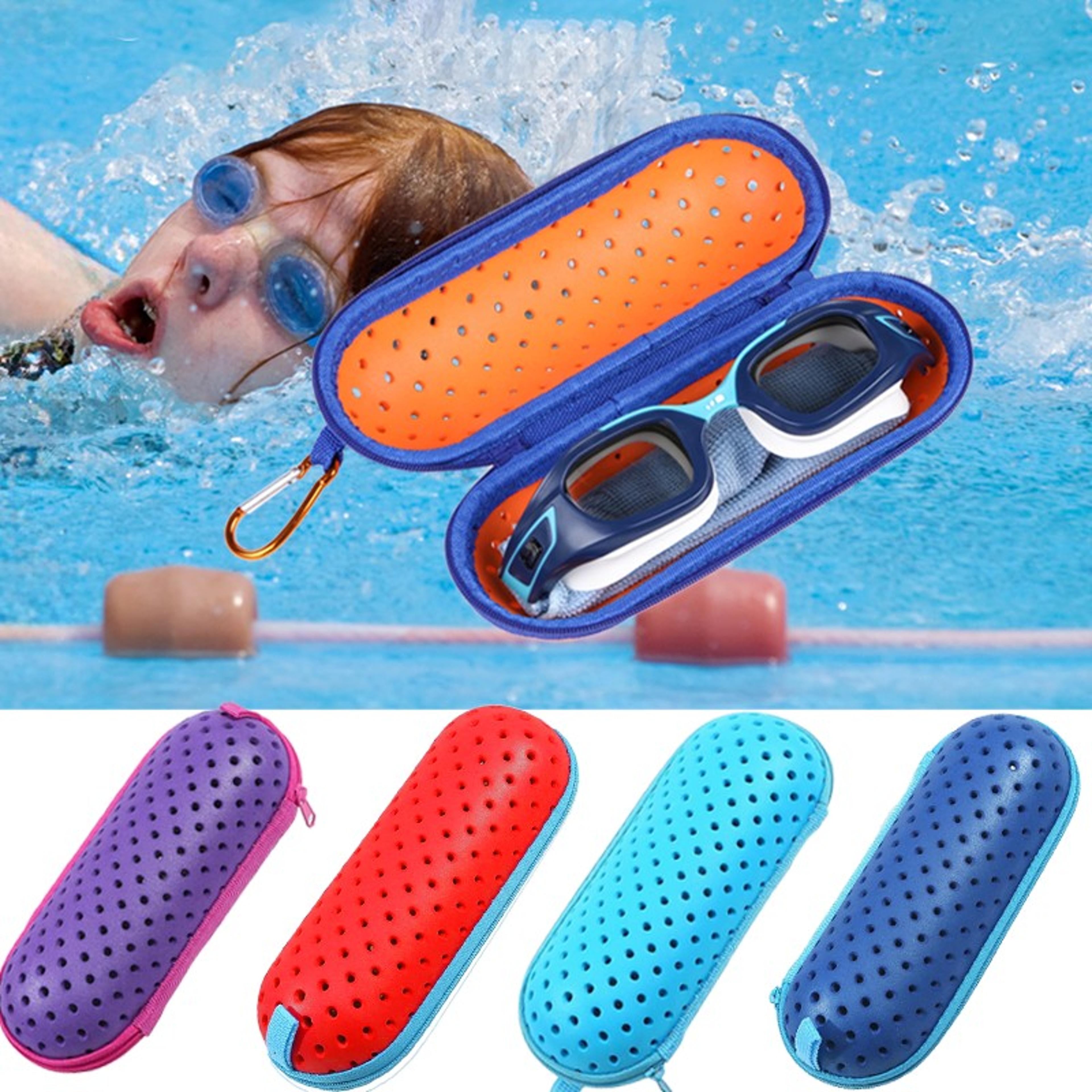 Swim Goggle Case With Drain Holes Portable Protective Goggles Cover 0