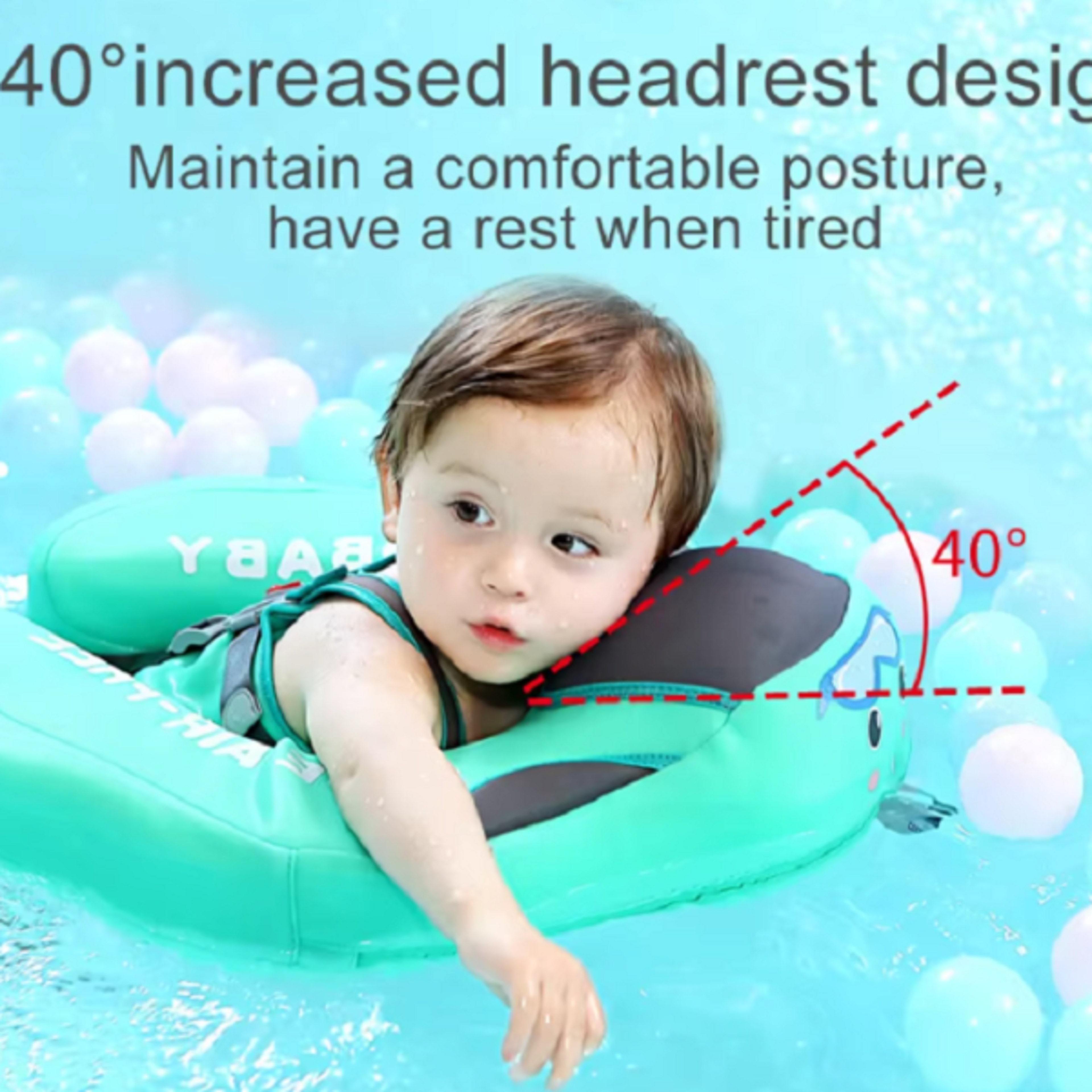 Mambobaby Non Inflatable Baby Float Seat for Pool and Swim Play