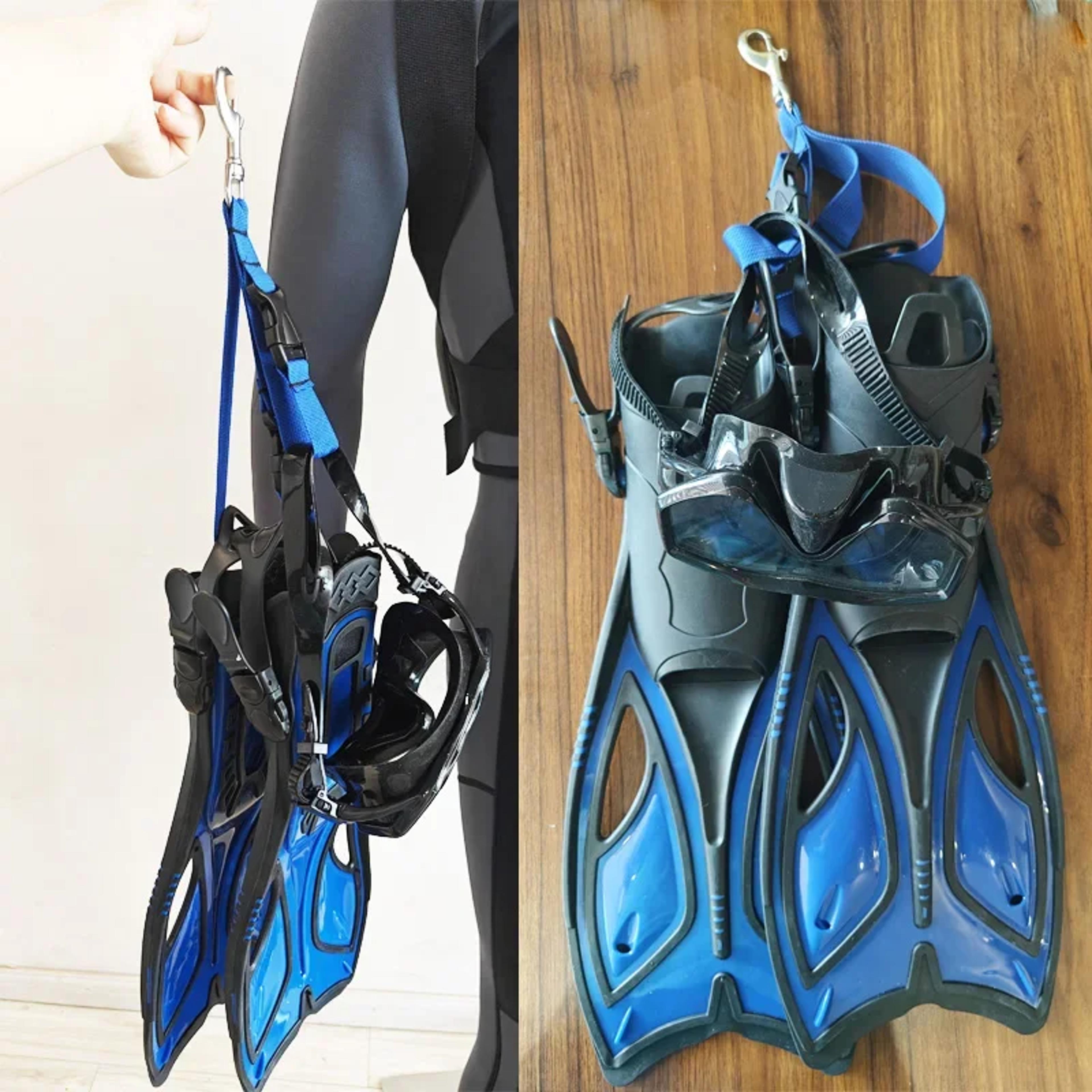 Scuba Fin Holder And Mask Clip With Quick Release Buckle For BCD Gear 5