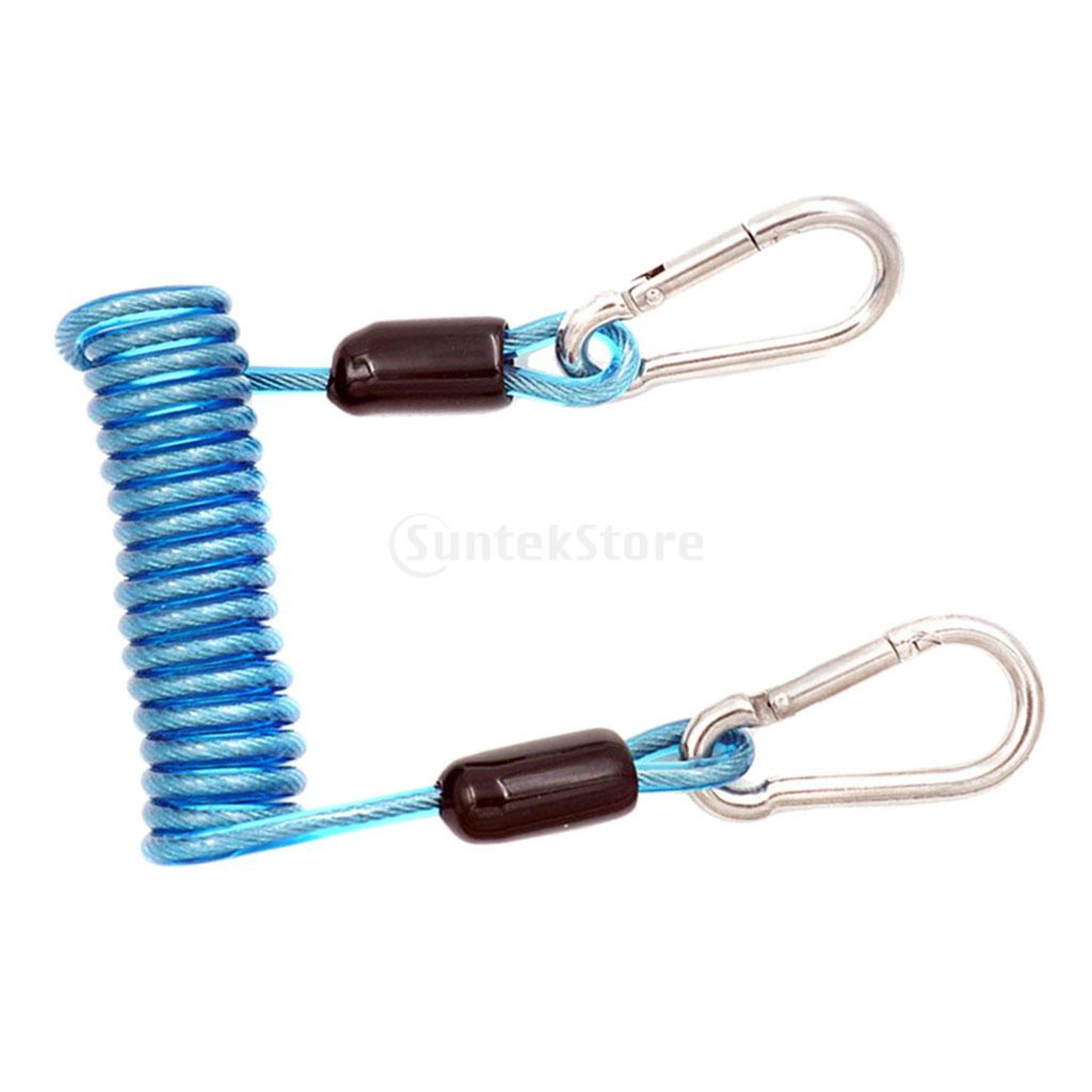 Quick Release Scuba Diving Coil Lanyard With Snap Clip 2