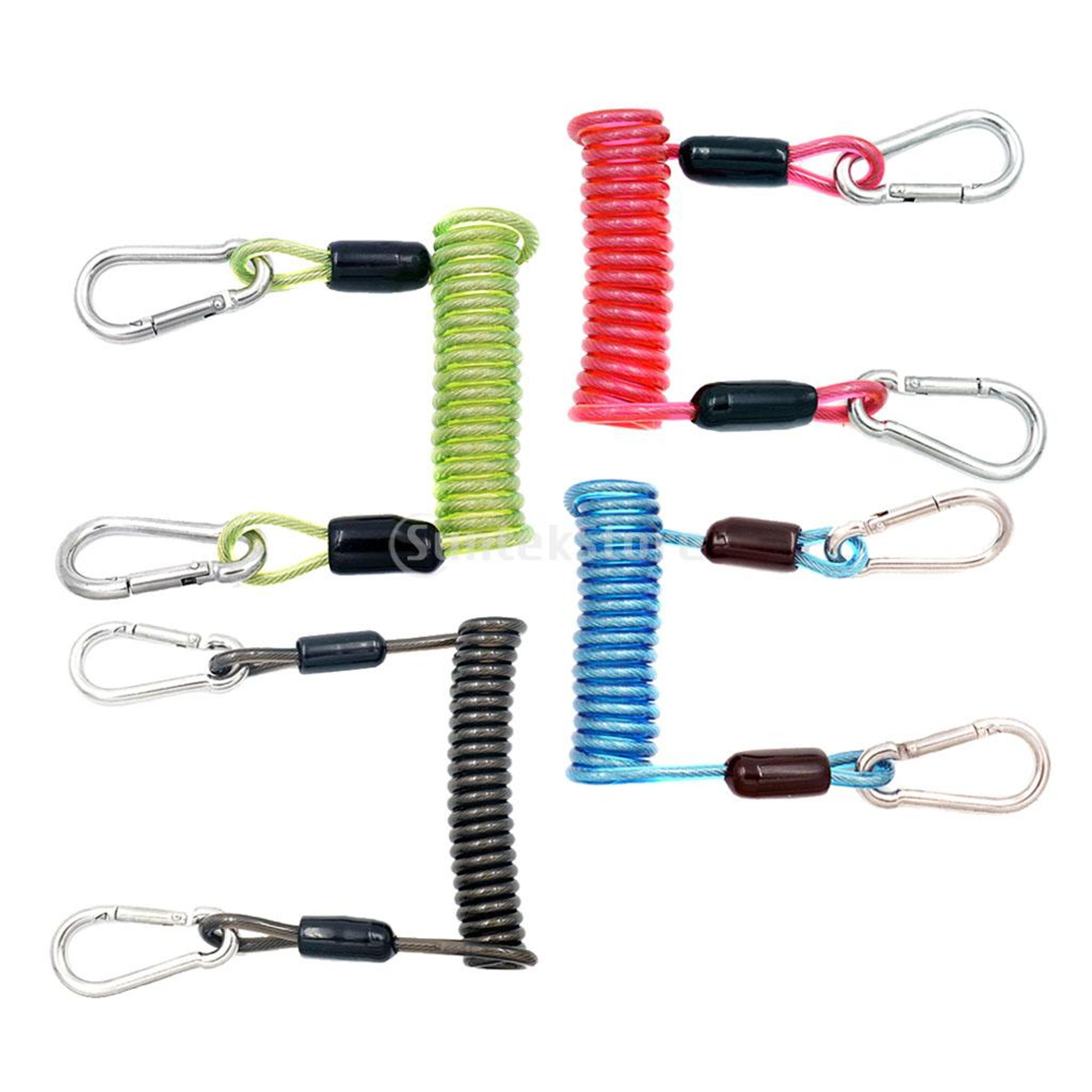 Quick Release Scuba Diving Coil Lanyard With Snap Clip 5