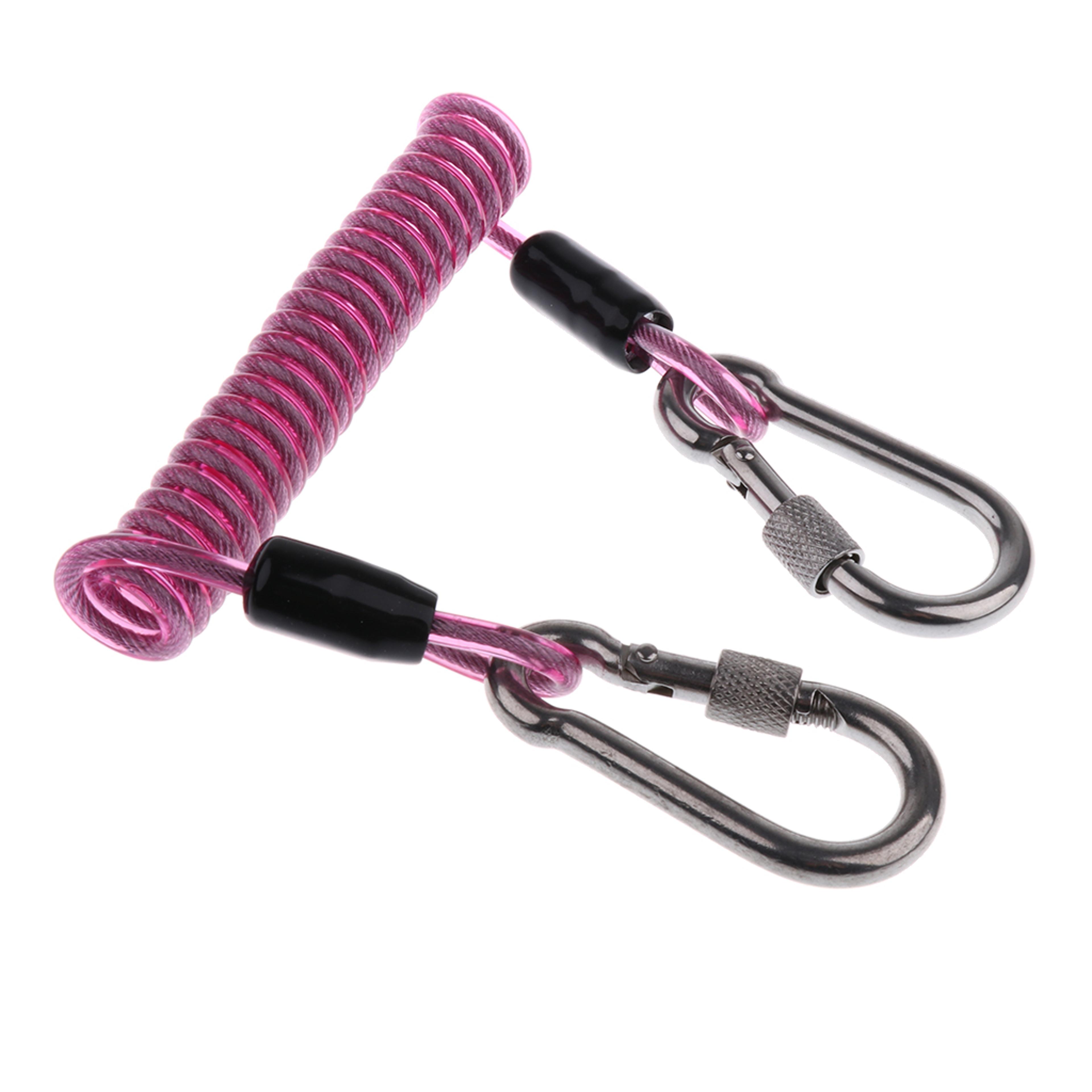 Quick Release Scuba Diving Coil Lanyard With Snap Clip 6