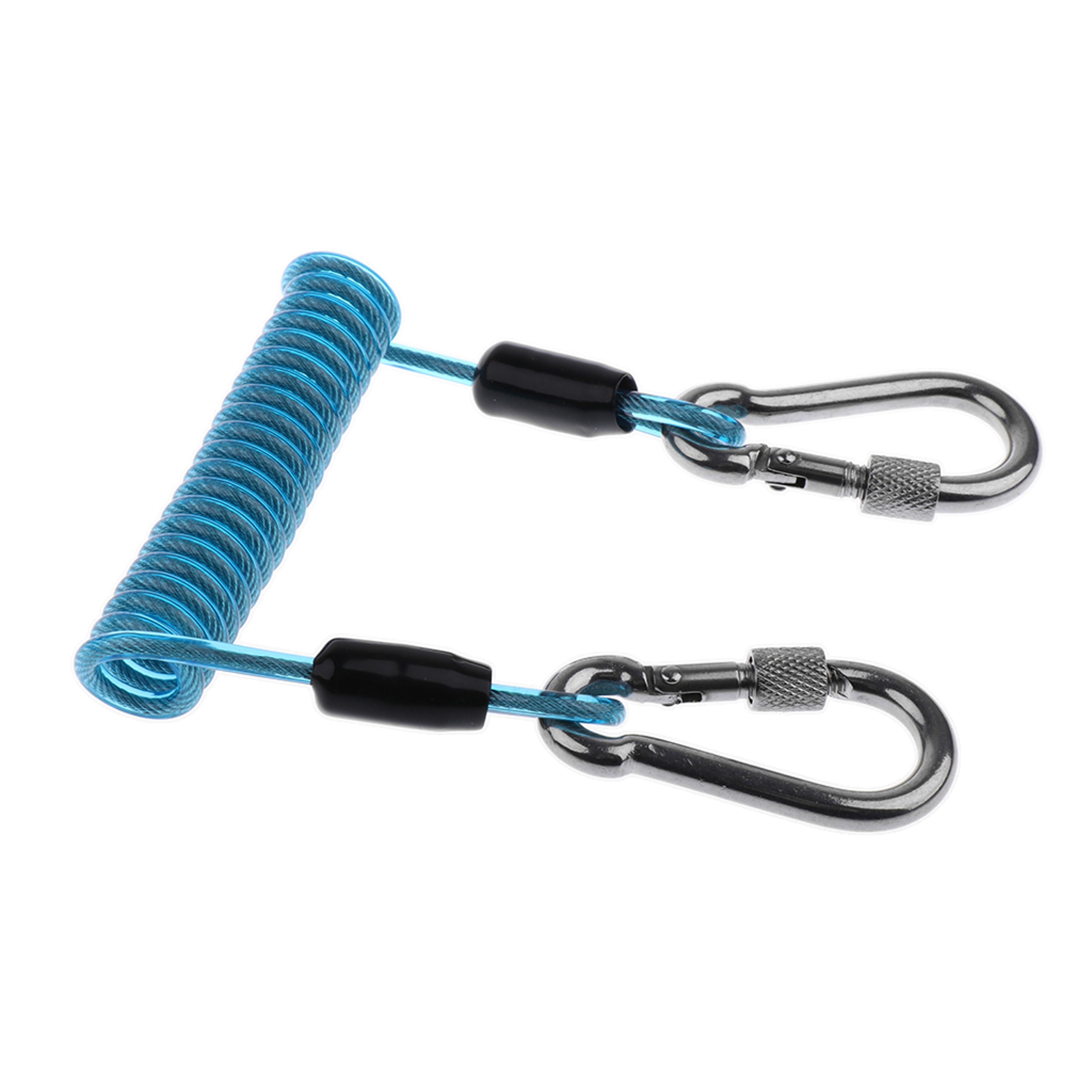 Quick Release Scuba Diving Coil Lanyard With Snap Clip 7