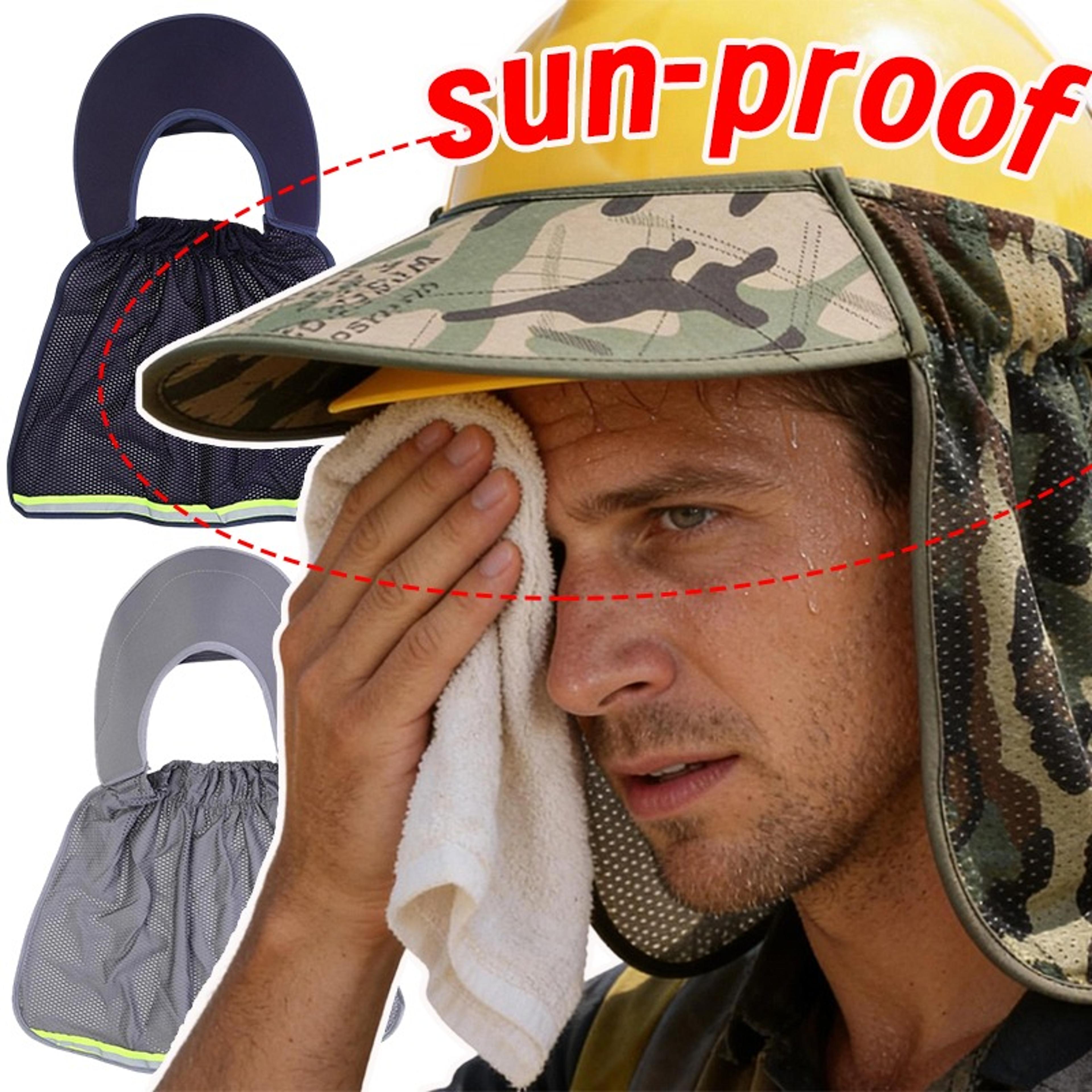 Hard Hat Sun Shield With Reflective Mesh Neck Protection 1