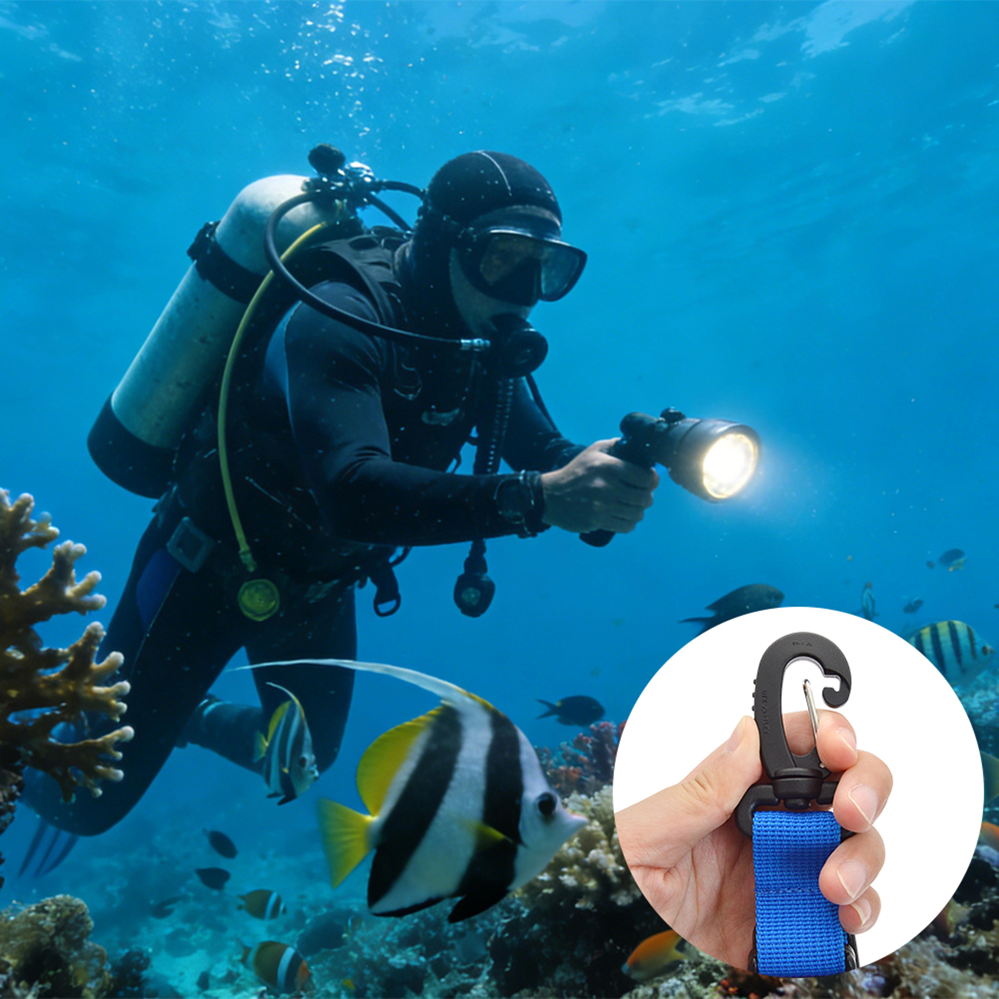 Quick Release Scuba Fin And Mask Holder Strap With BCD Clip 3
