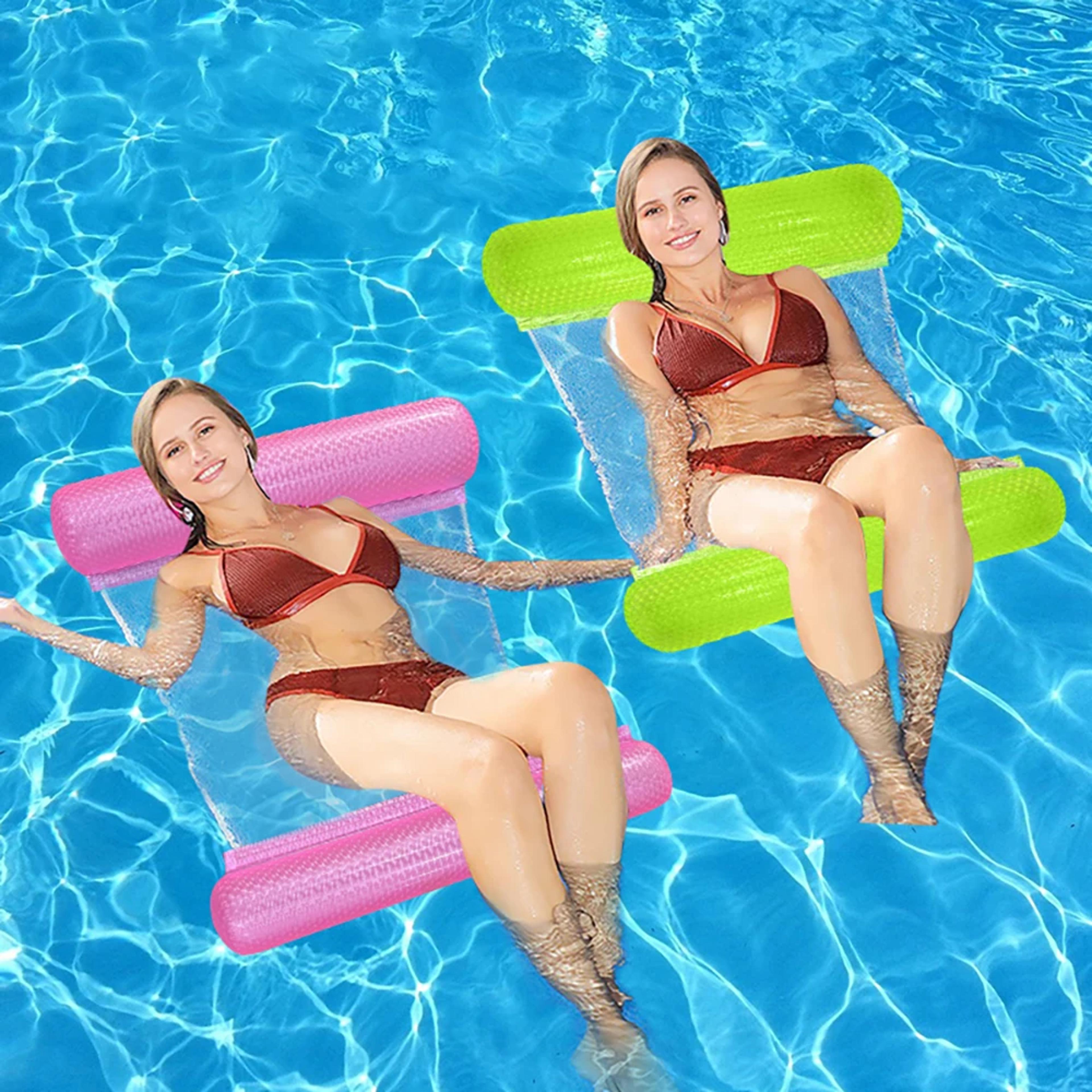 Inflatable Water Hammock Pool Float Floating Bed For Summer Relaxation 0