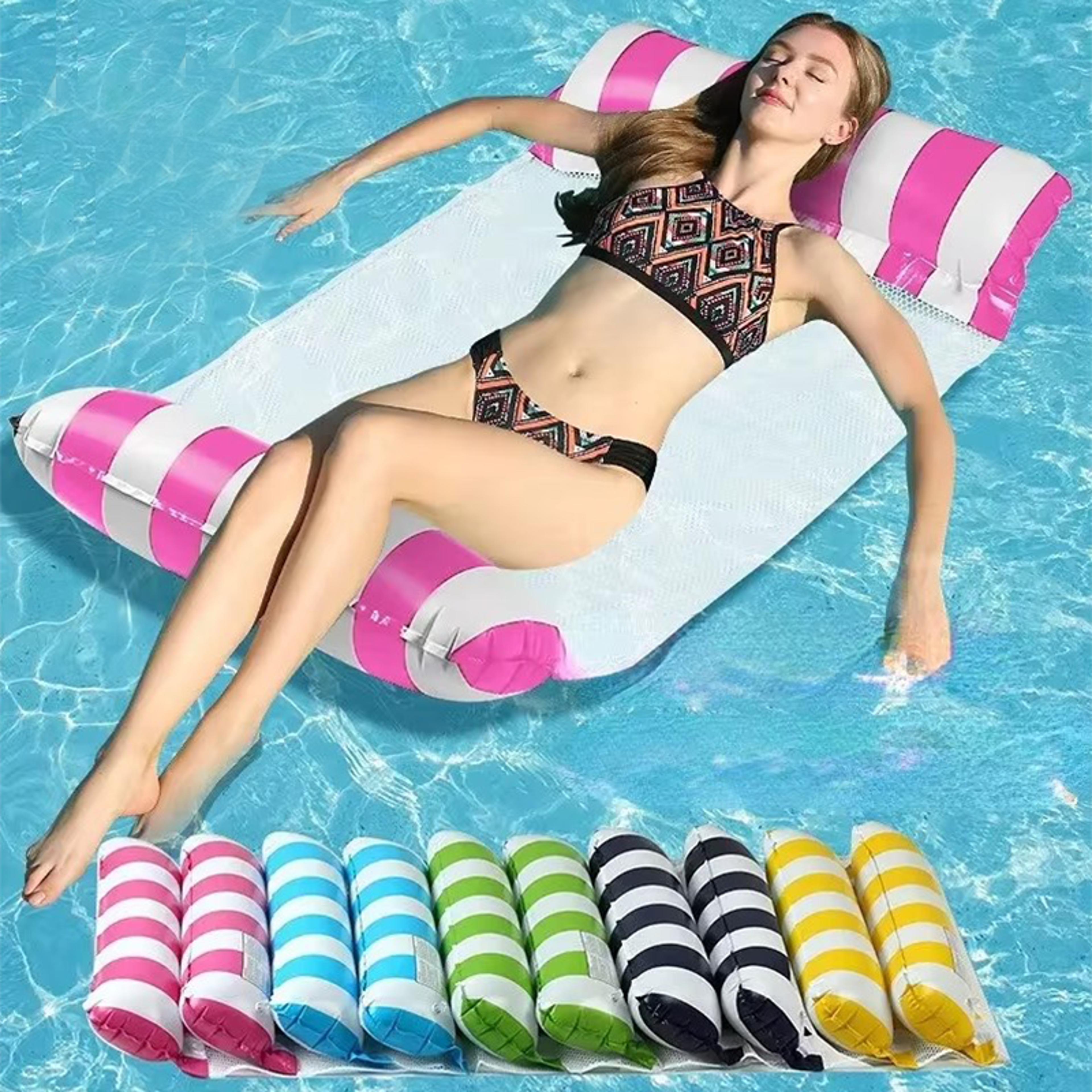 Inflatable Water Hammock Mesh Pool Float Lounger For Beach And Pool 2