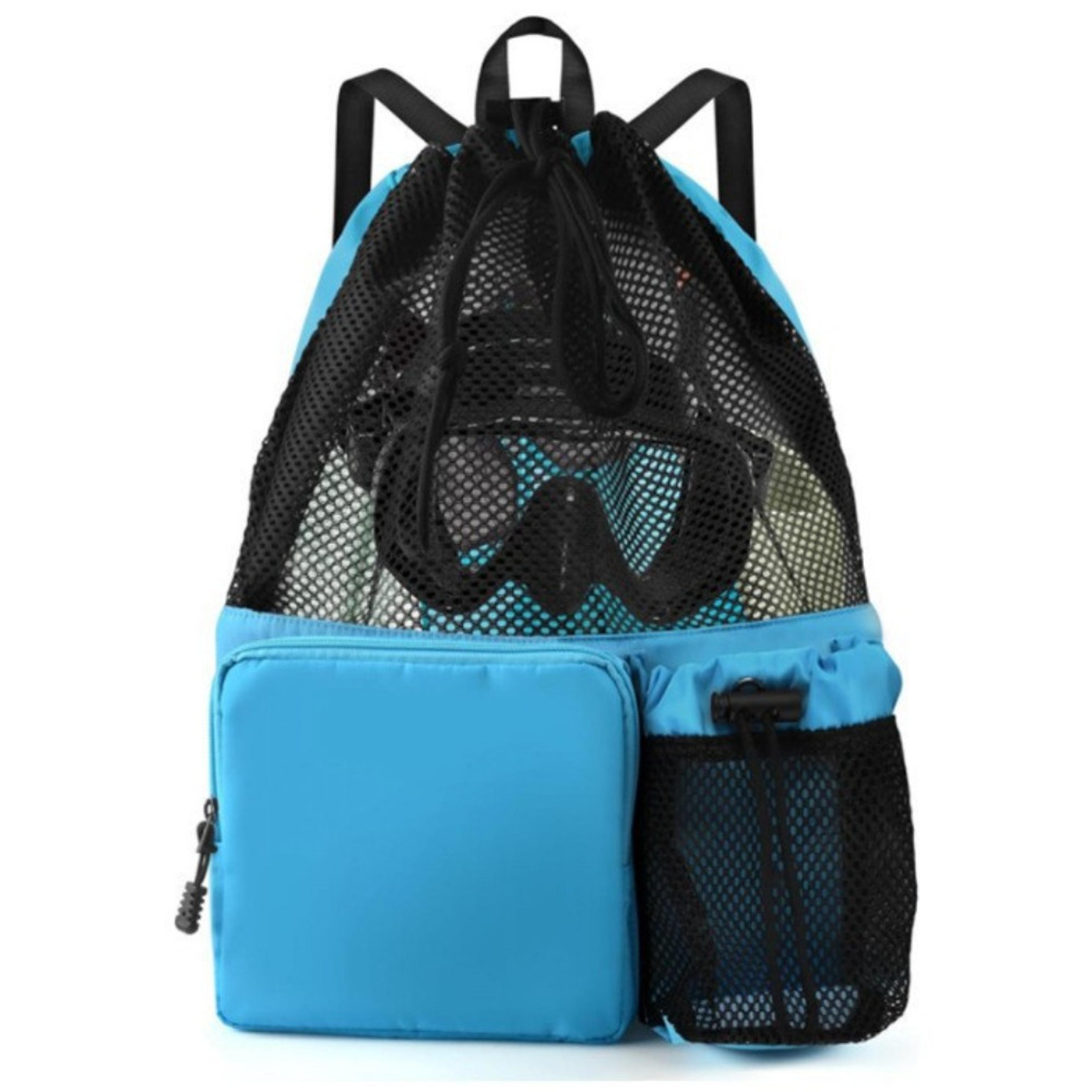 Quick Dry Mesh Swim Bag With Wet Pocket Drawstring Swim Backpack 7