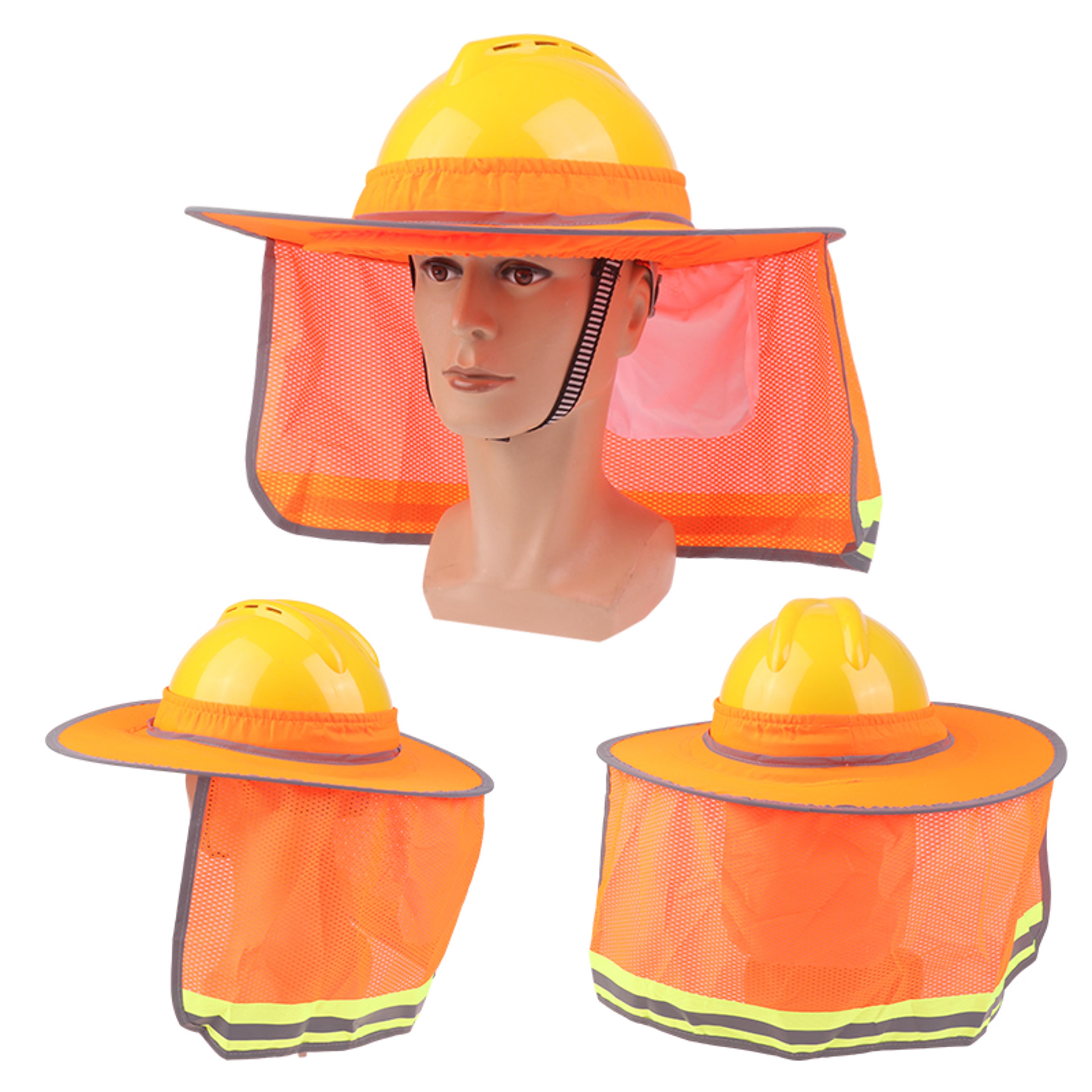 Hard Hat Sun Shade Neck Shield With Reflective Mesh 1
