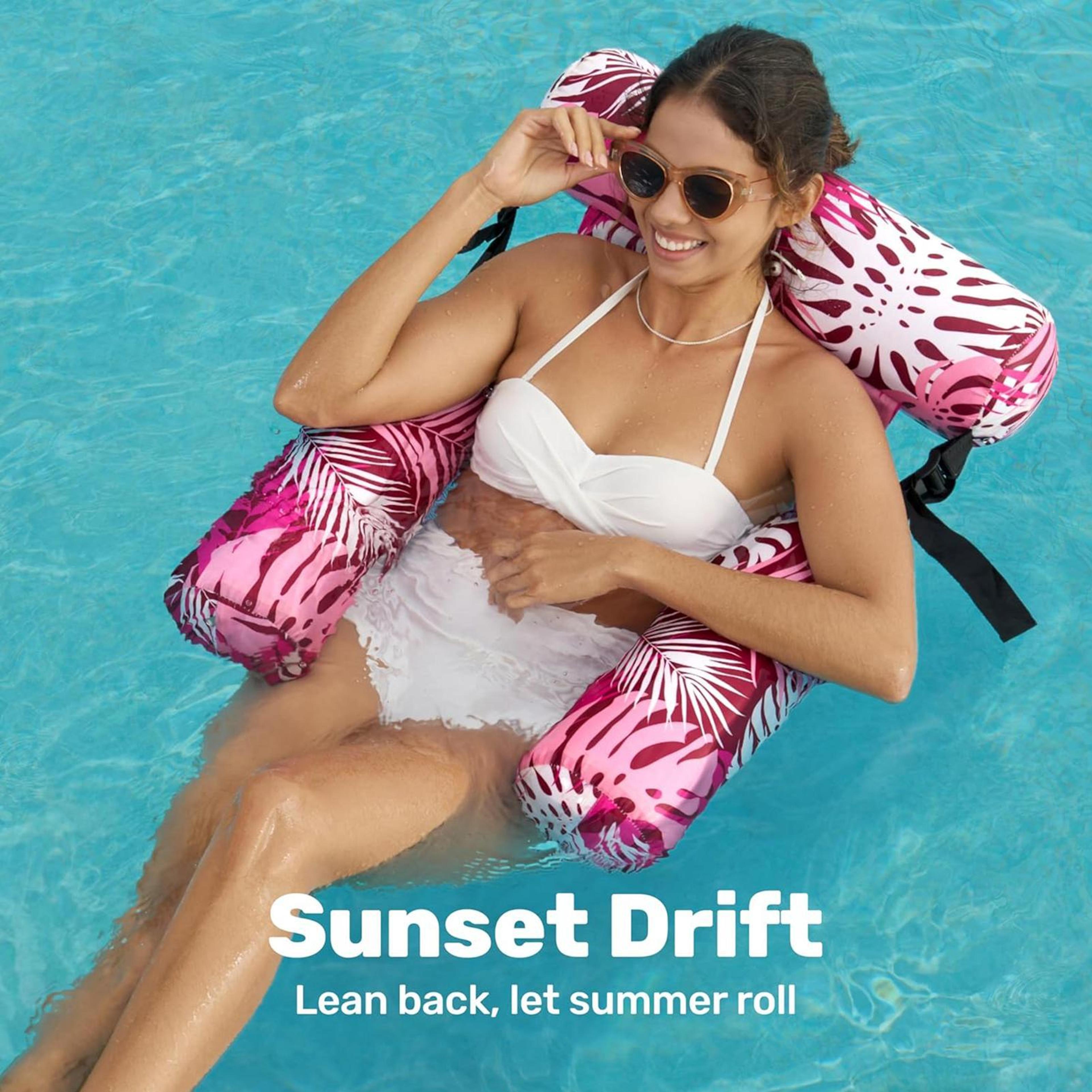 Inflatable Floating Lounger Portable Pool Float Chair For Adults 0