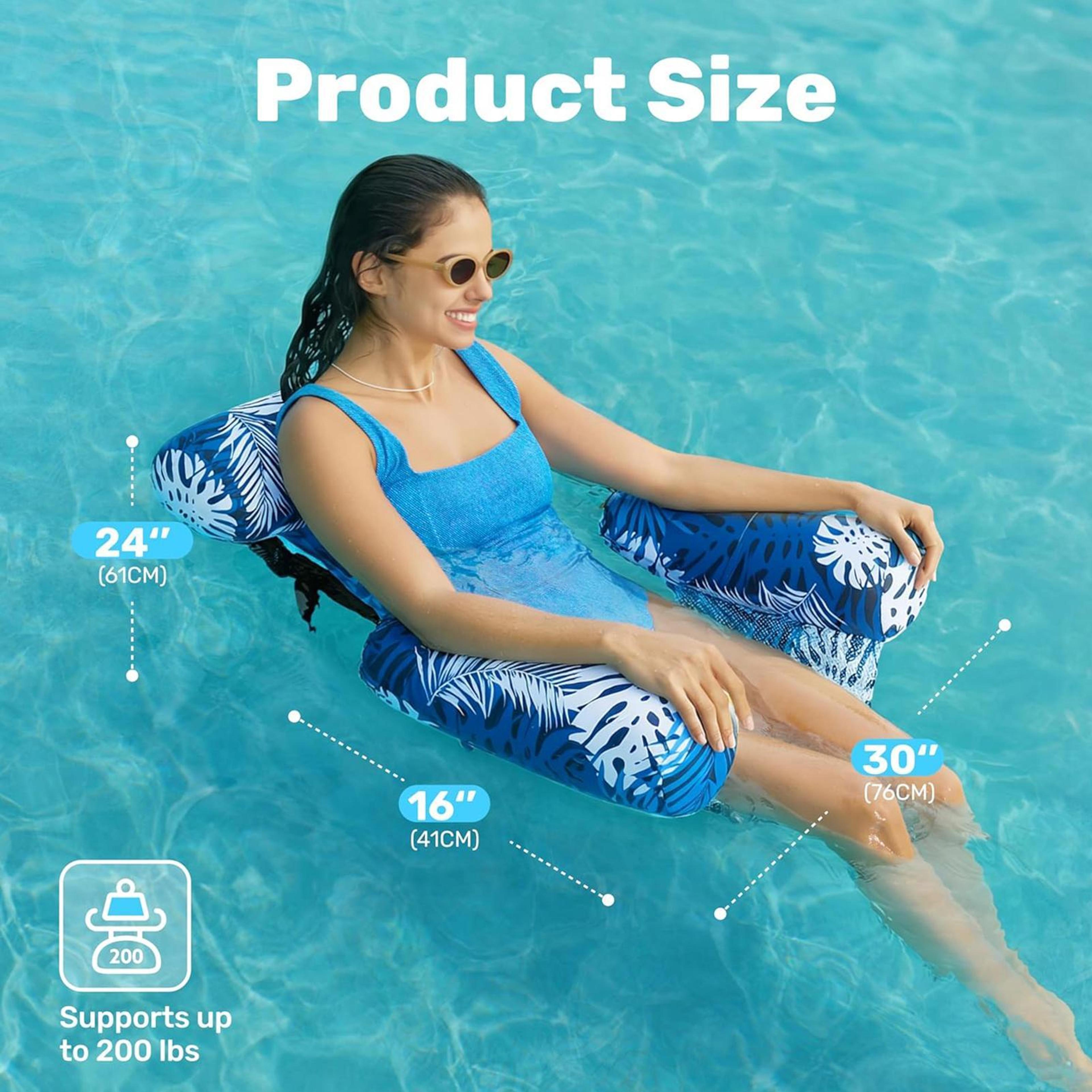 Inflatable Floating Lounger Portable Pool Float Chair For Adults 2