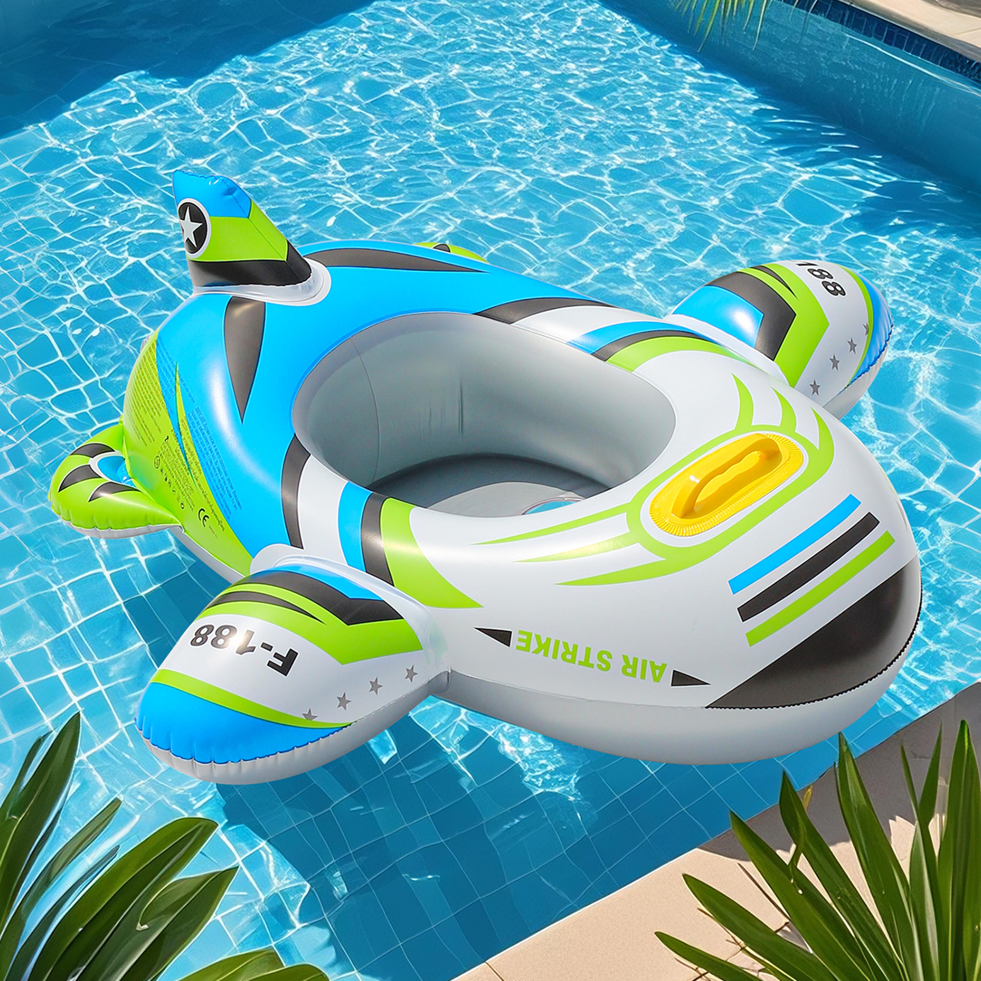 Kids Inflatable Airplane Float Ride On Pool Toy For Summer Water Fun 6