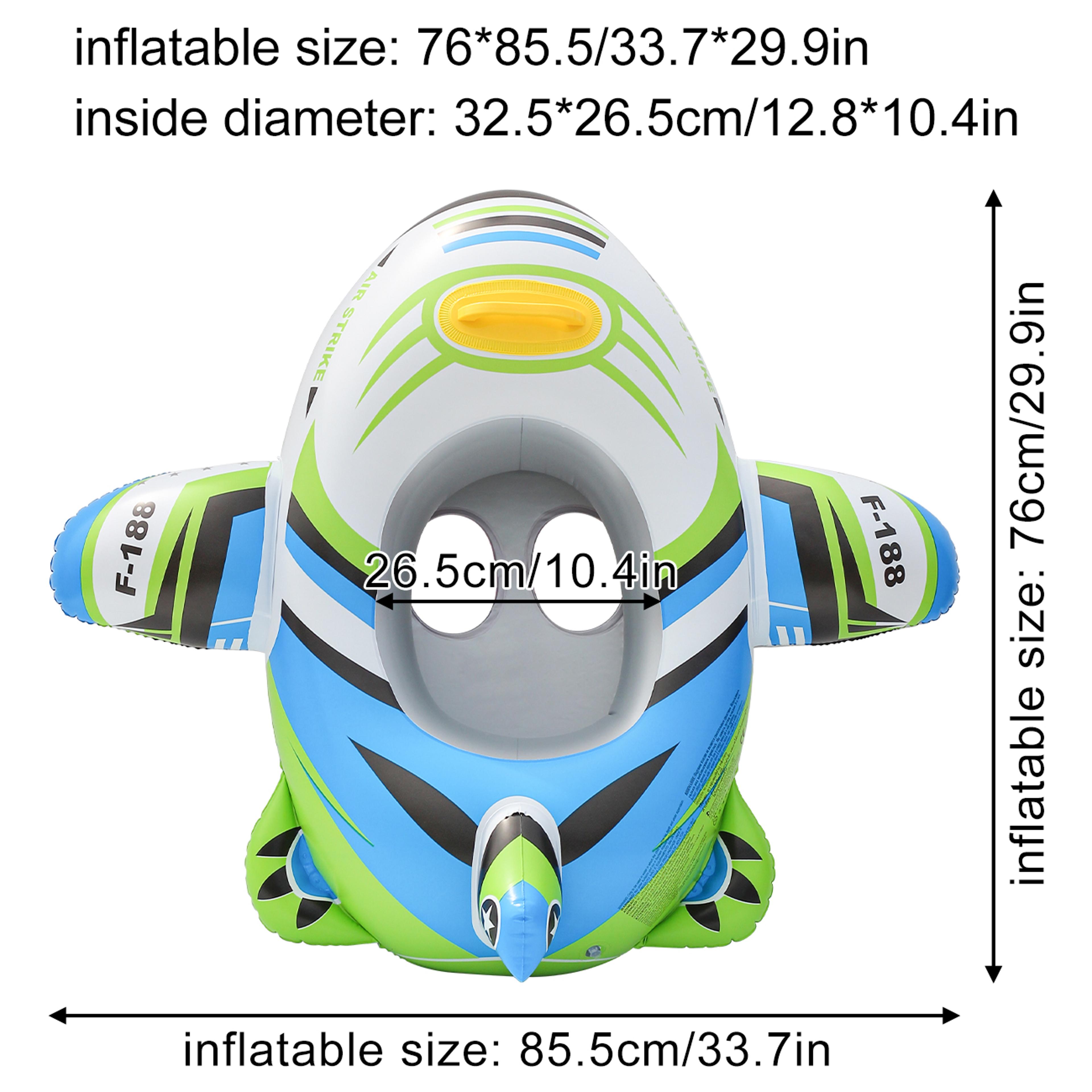 Kids Inflatable Airplane Float Ride On Pool Toy For Summer Water Fun 5