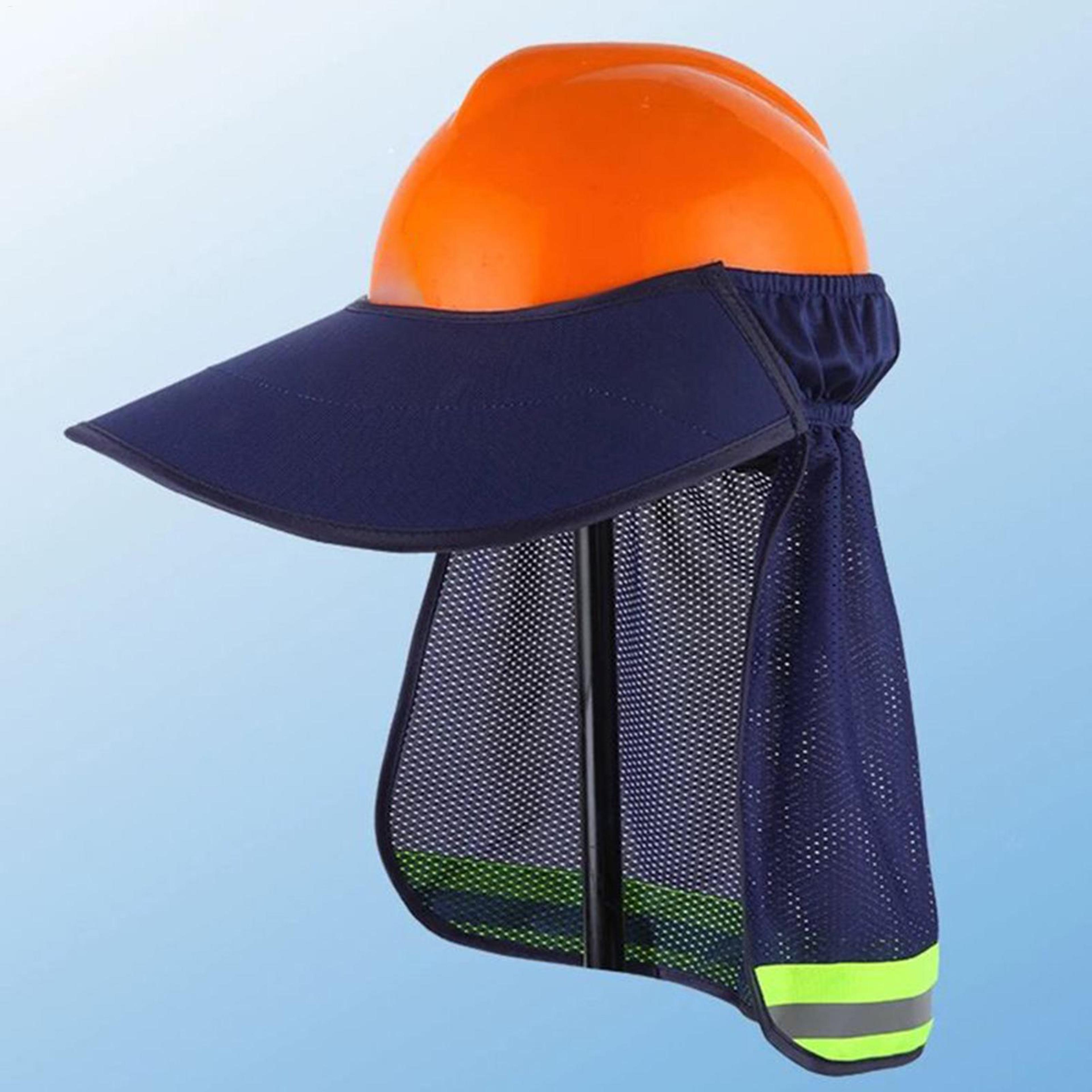 Hard Hat Sun Shade With Reflective Neck Guard For Outdoor Construction Work 0