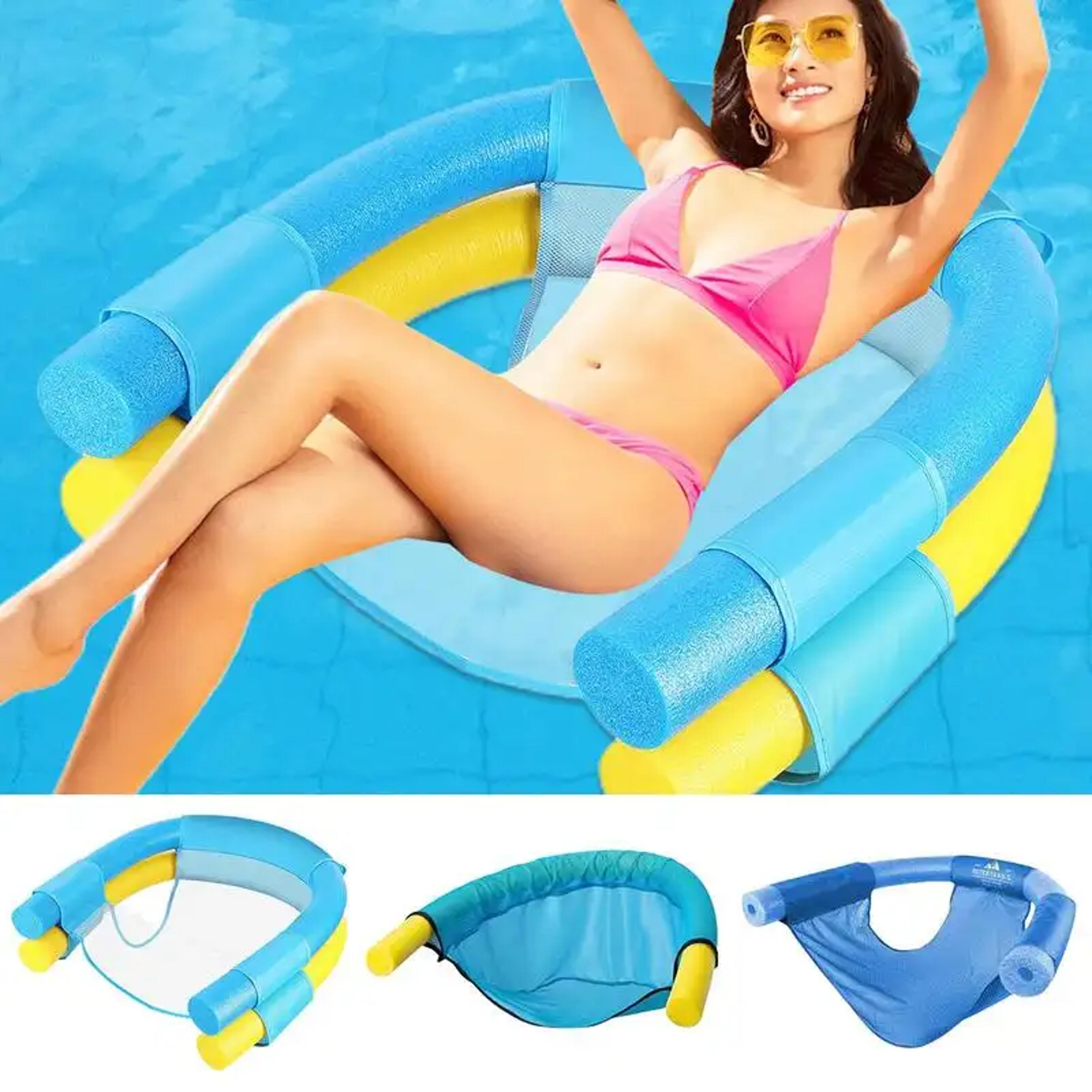 Pool Float Chair Water Hammock With Mesh Seat For Pool Beach And Summer Lounging 0