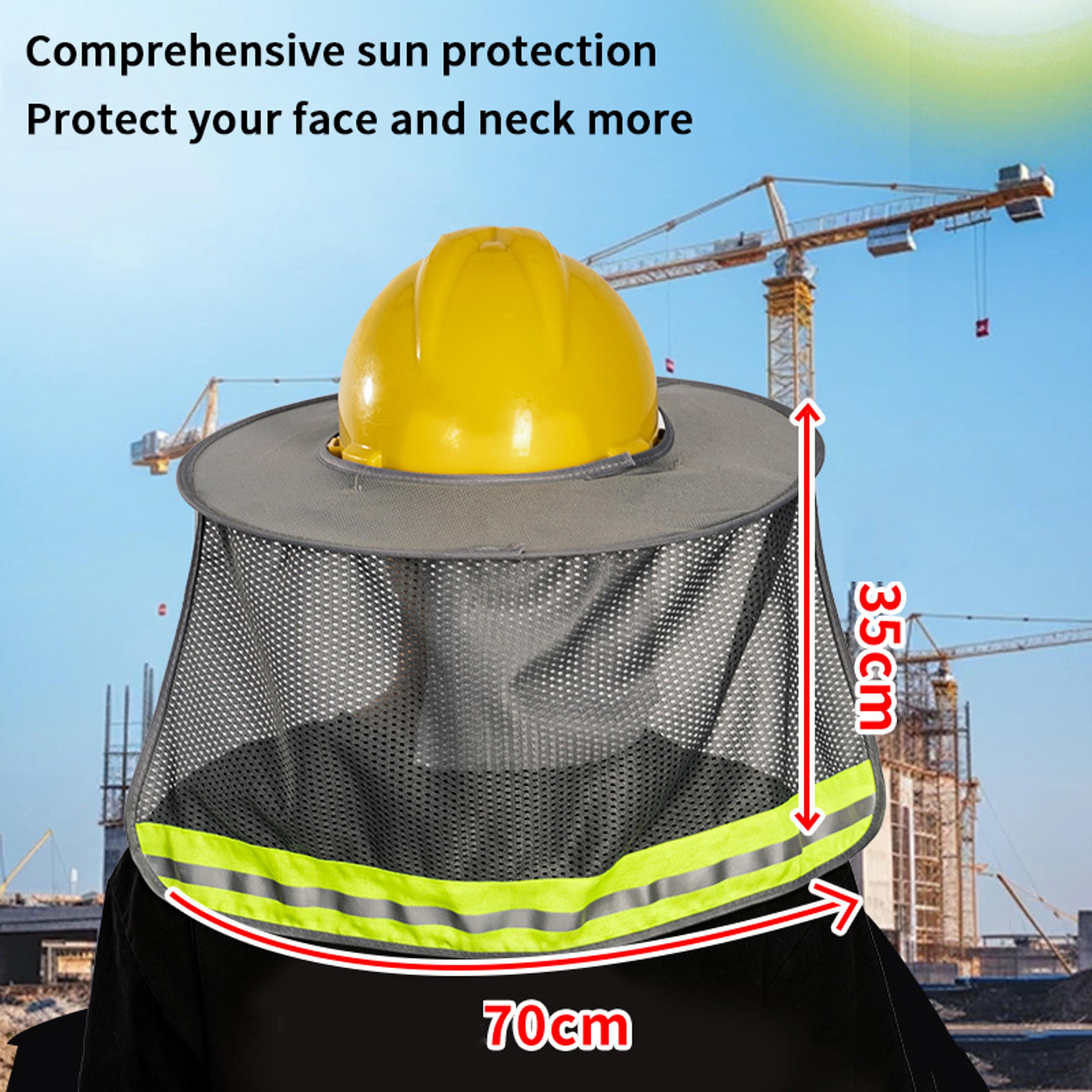 Hard Hat Sun Shade Neck Shield With Reflective Safety Stripe 0