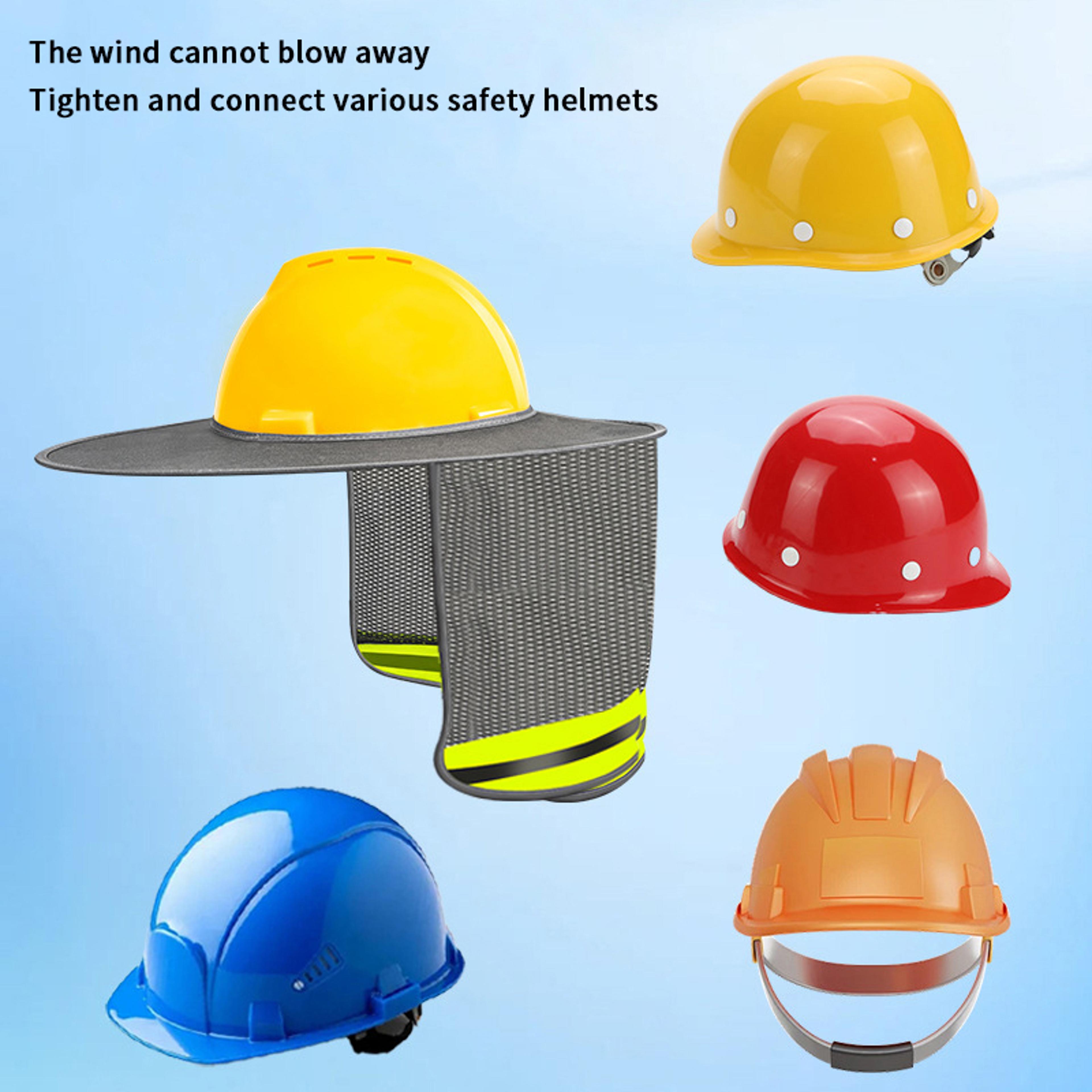 Hard Hat Sun Shade Neck Shield With Reflective Safety Stripe 2