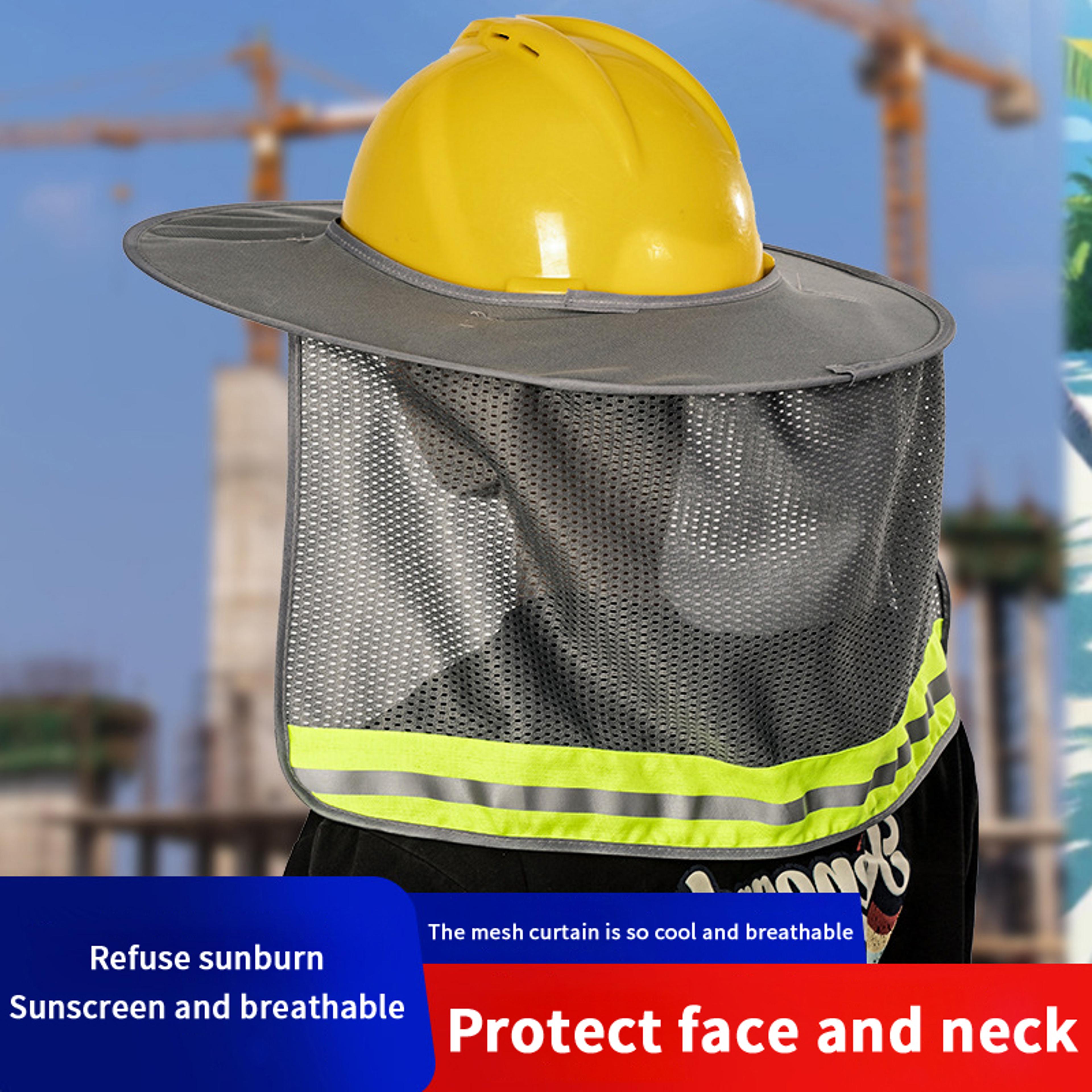 Hard Hat Sun Shade Neck Shield With Reflective Safety Stripe 5