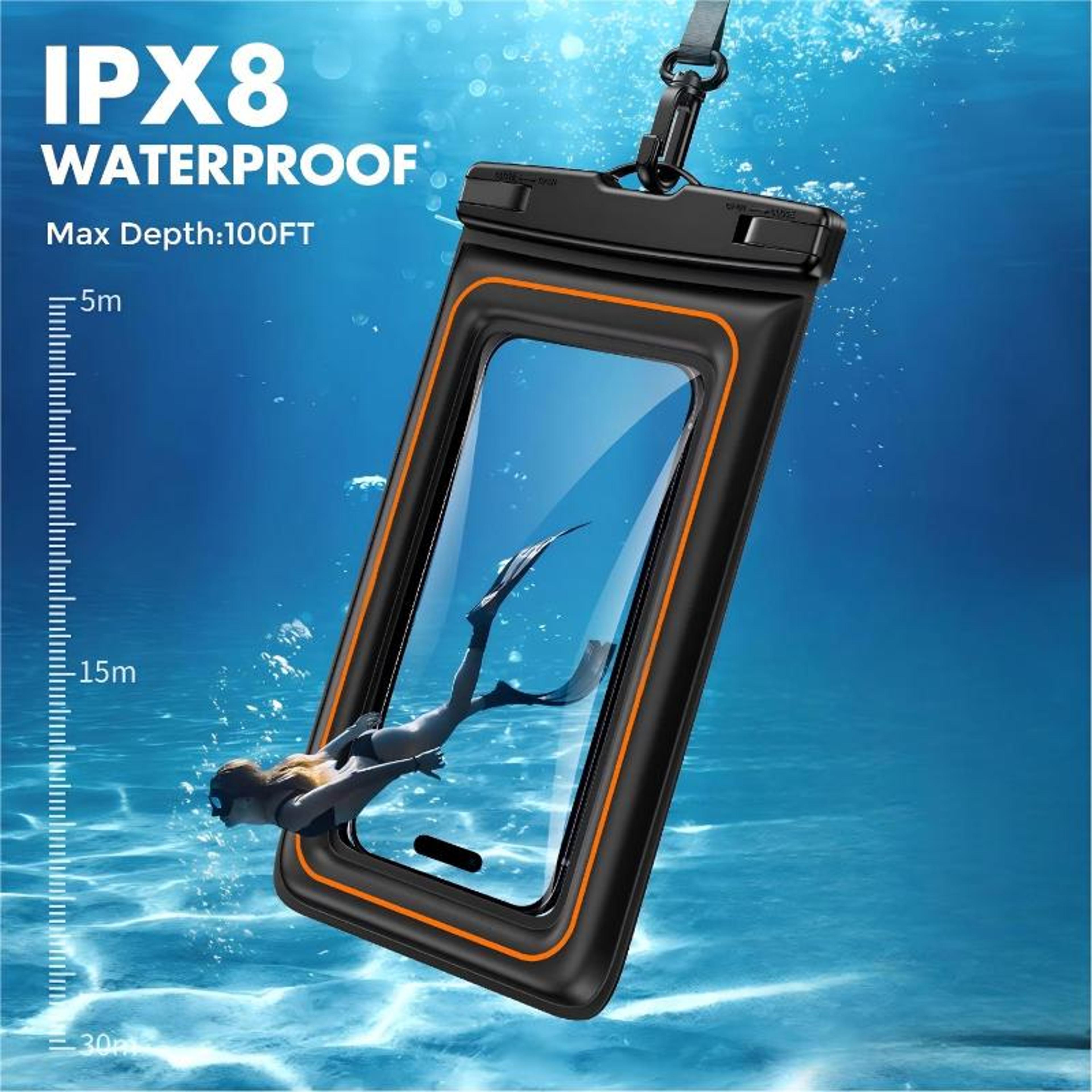 Double Space Waterproof Phone Pouch Floating Case With Lanyard 1