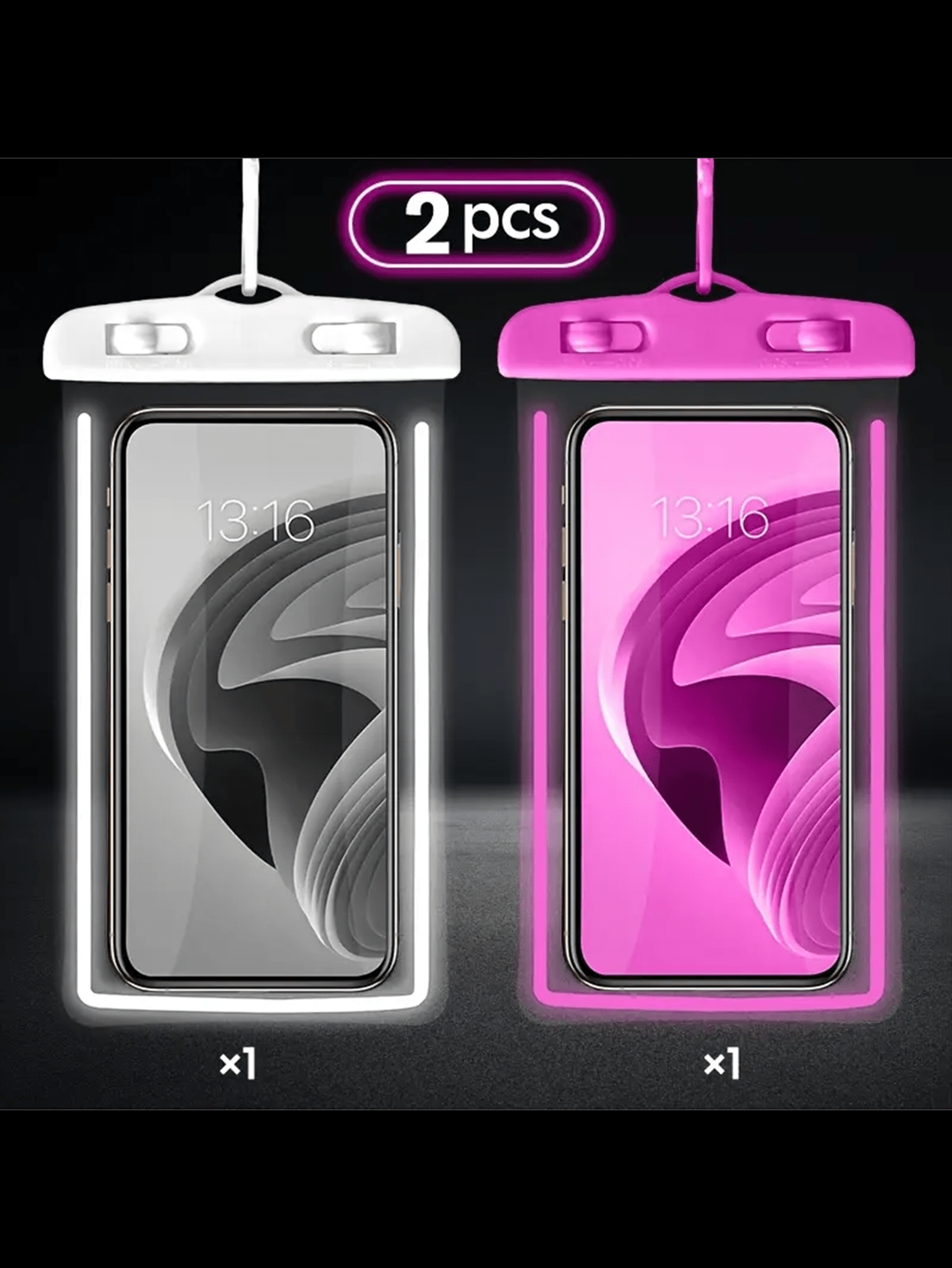 Luminous Waterproof Phone Pouch With Touch Screen Case 0