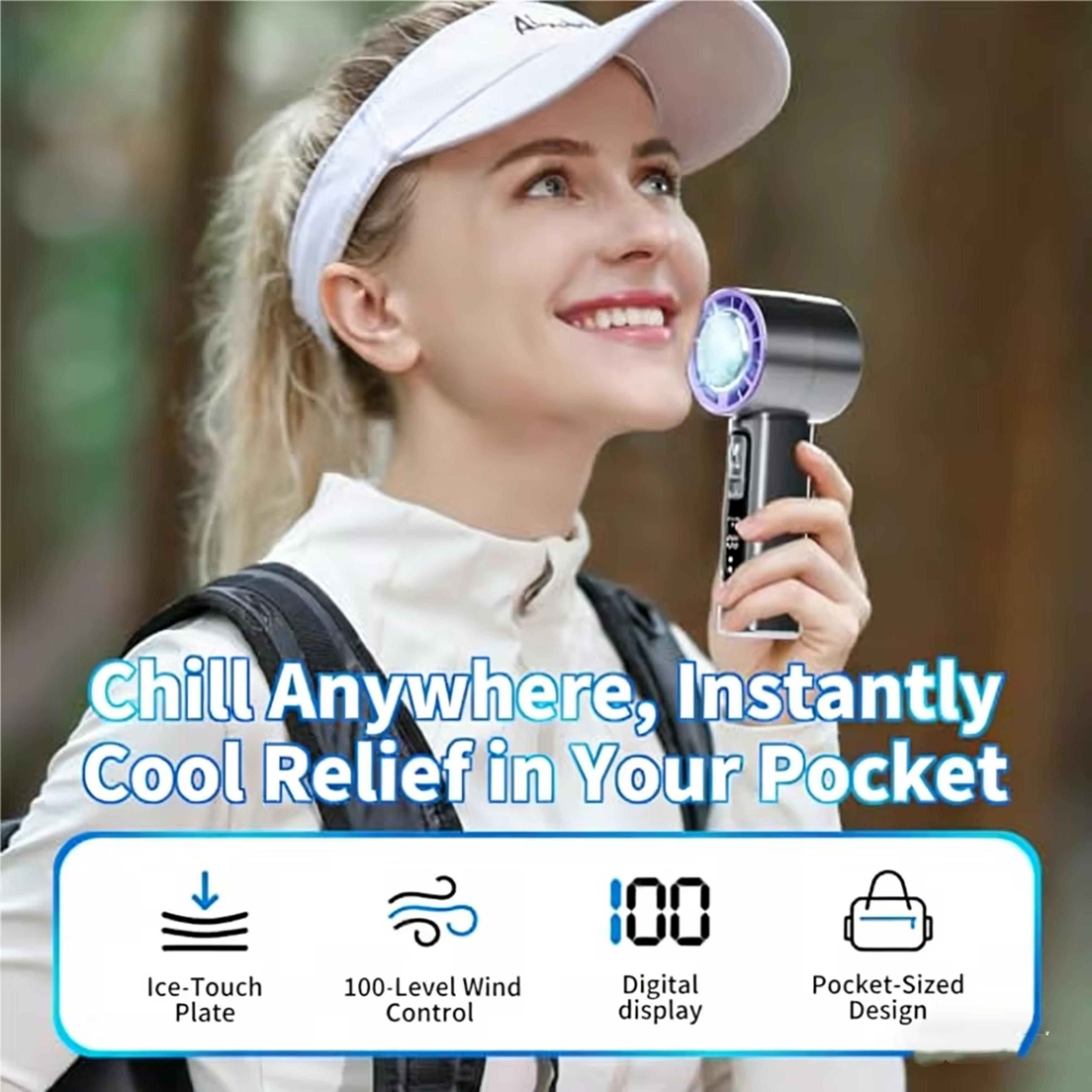 Rechargeable Handheld Fan Portable USB Mini Cooling Fan 5