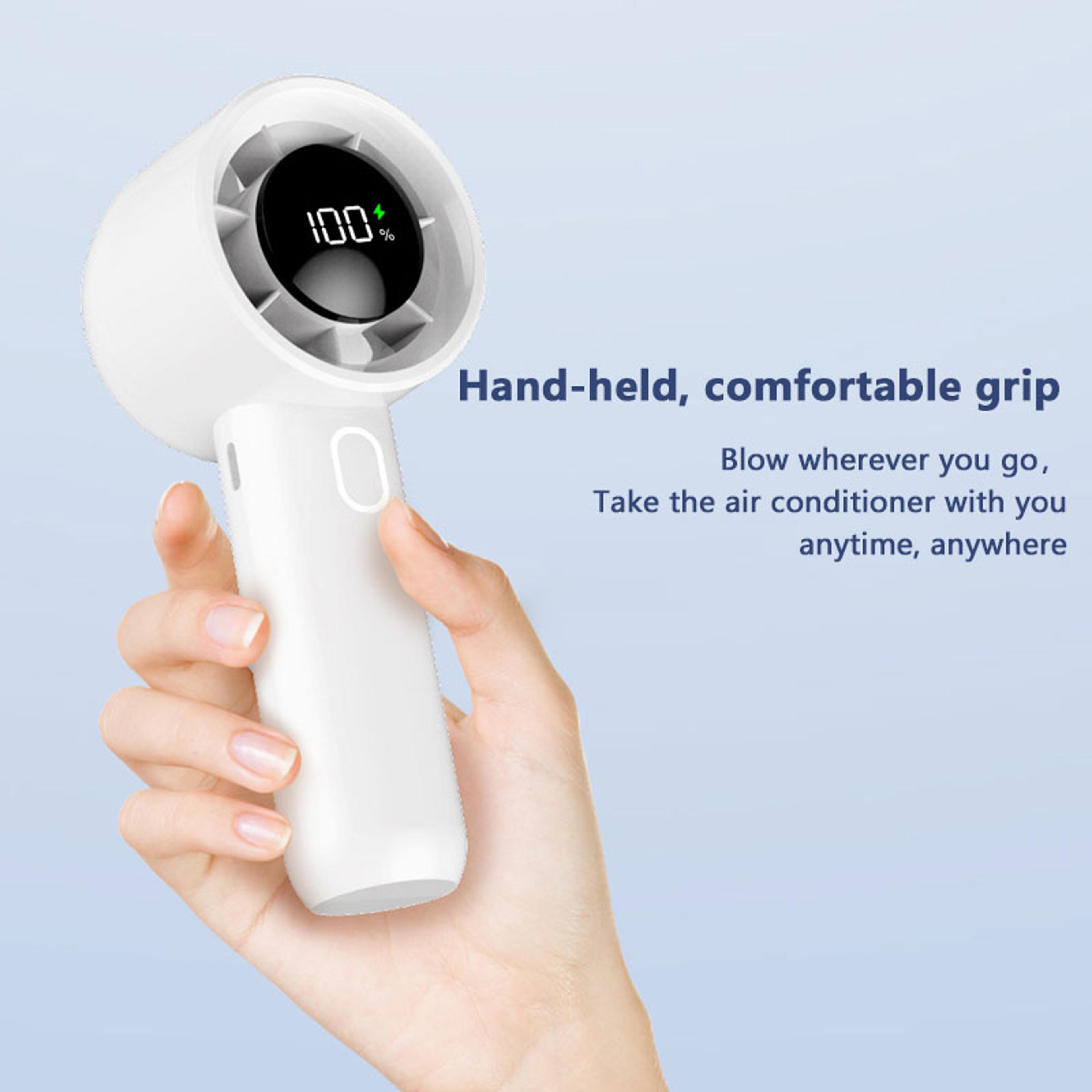 Portable Handheld Fan Rechargeable Mini High Speed Fan For Travel Desk And Outdoor Cooling 2