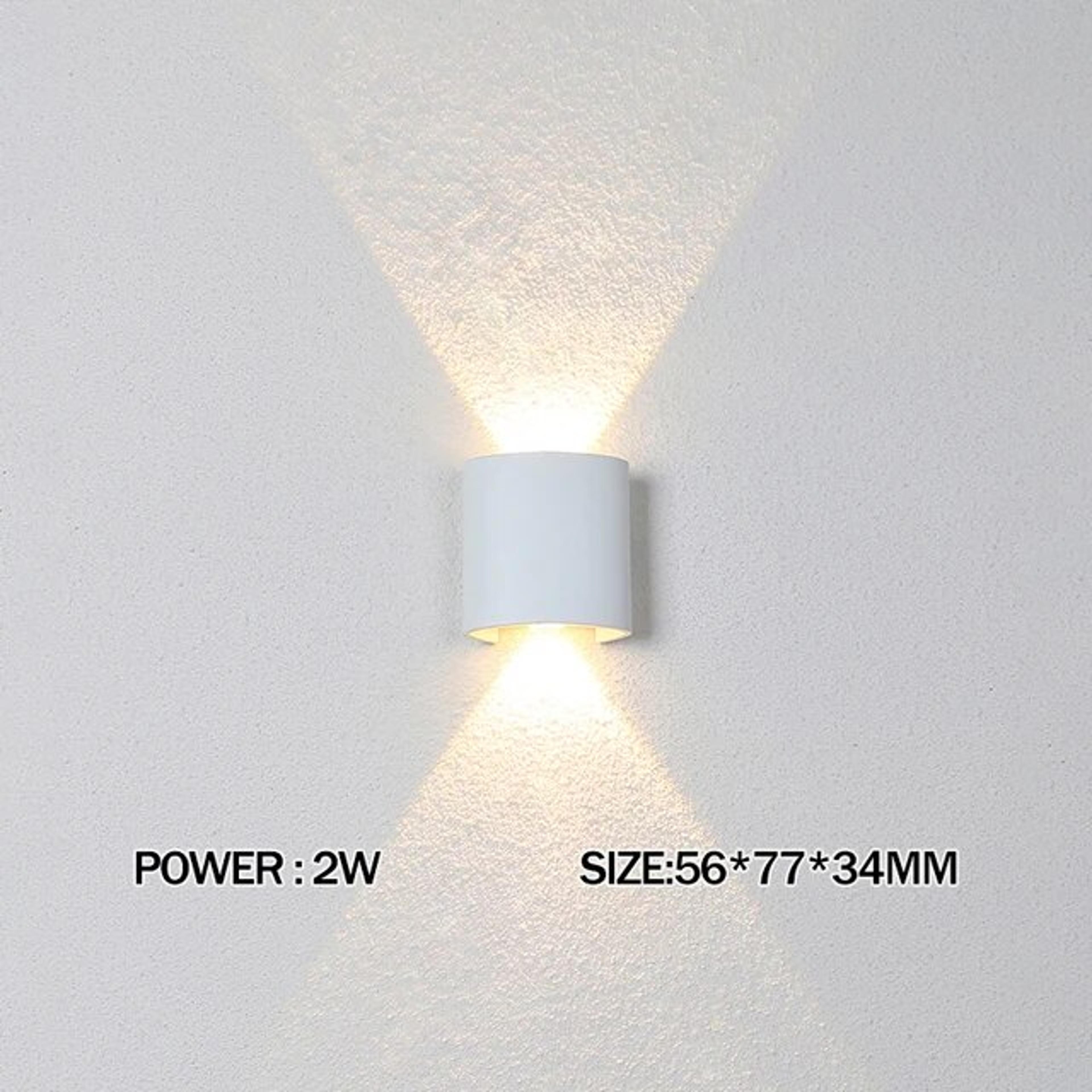 EfzkUpandDownLEDWallLampWaterproofIP65AluminiumInteriorWallLightForBedroomLivingRoom