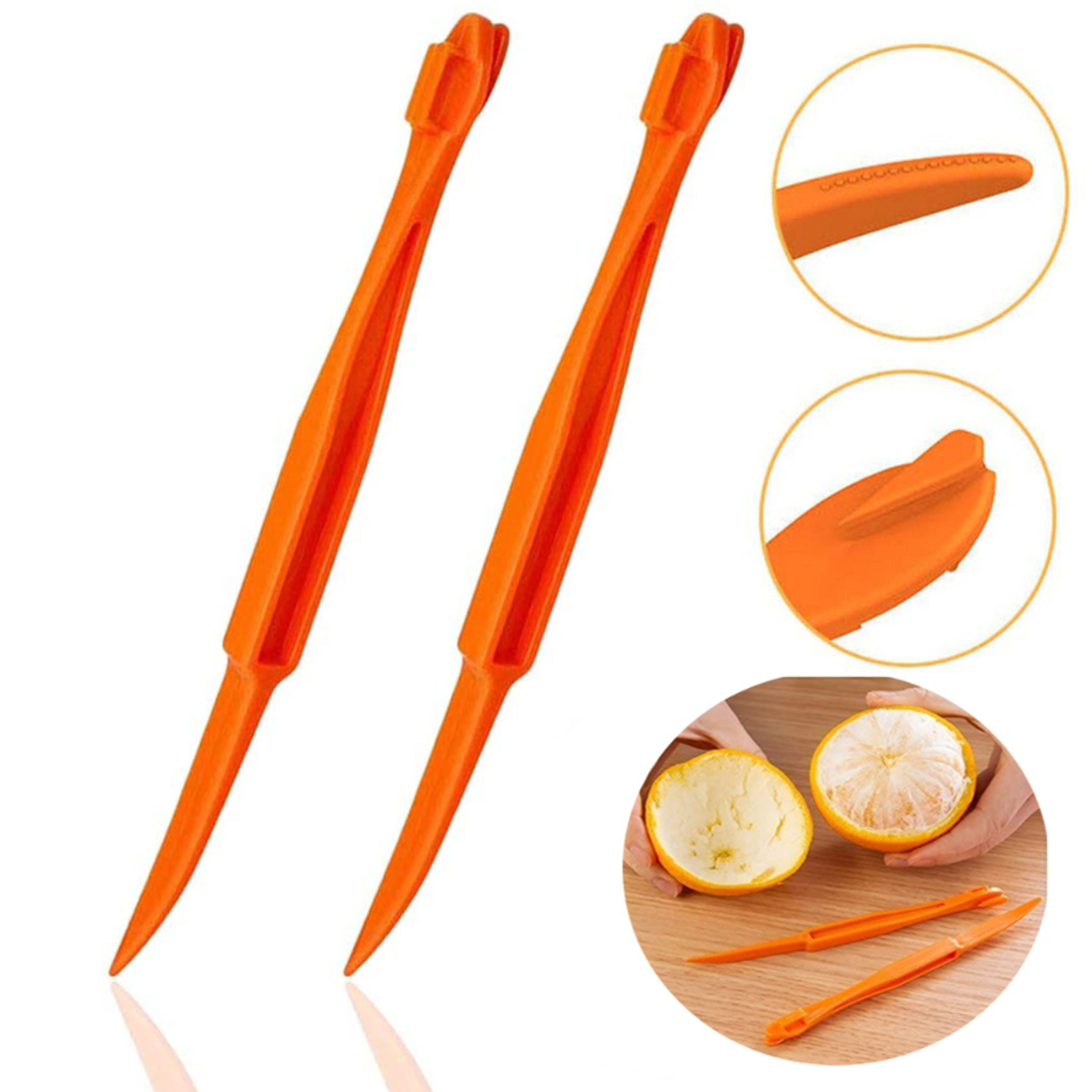 easy plastic orange peeler tool: slicer, cutter, and remover for kitchen - cooking accessory