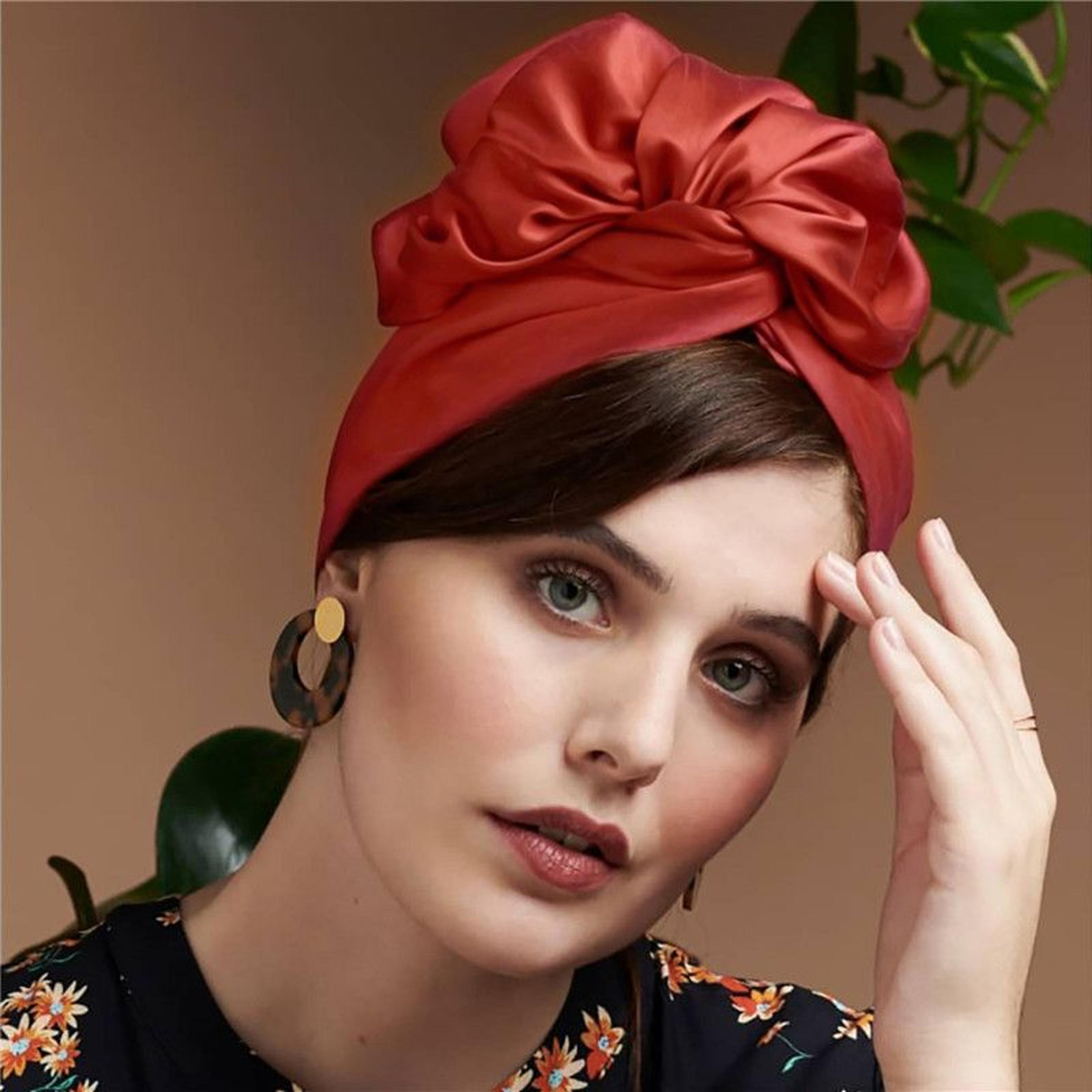 elegant turban hat for women, vintage bandana headband & hair cover cap ladies head wraps & muslim headscarf
