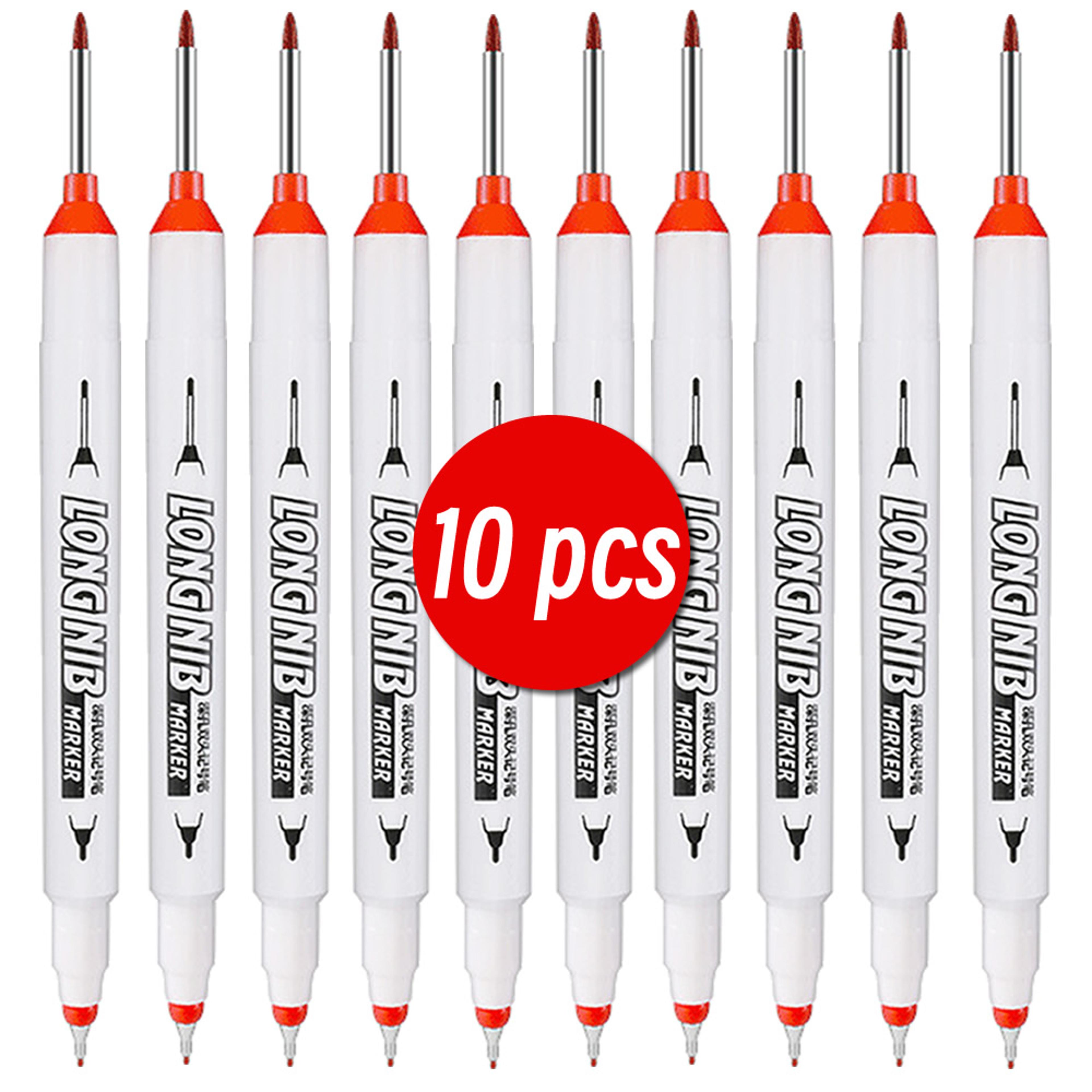 DoubleTip Deep Hole Long Head Nib Markers Waterproof MultiPurpose Pen For Metal Woodworking  Bathro 11