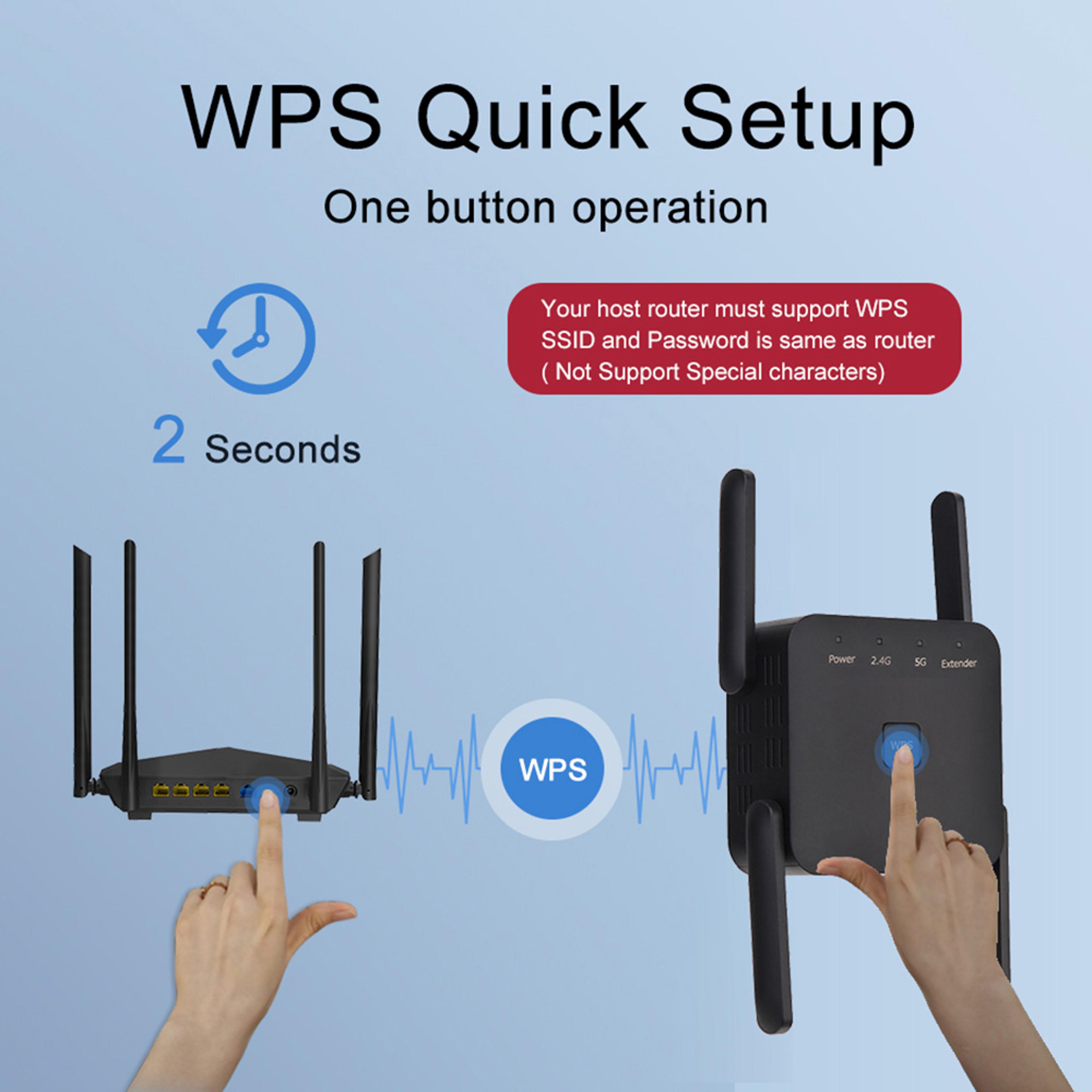 DualBand WiFi Repeater 5GHz24GHz  1200Mbps LongRange WiFi Extender  Signal Booster 4