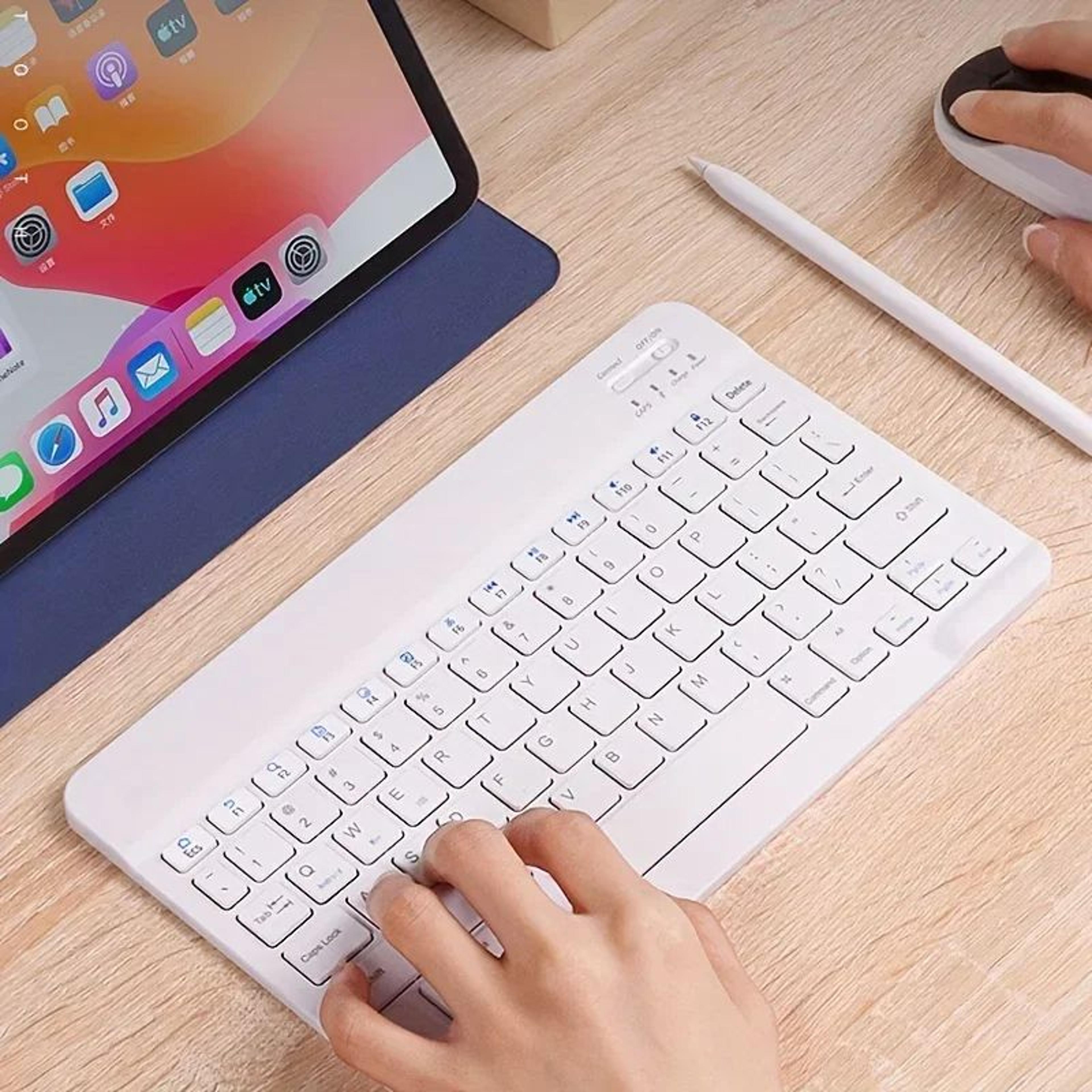 Wireless Keyboard For Laptop Tablet IPad Bluetooth Rechargeable Keyboard Compatible With IOS Androi 0