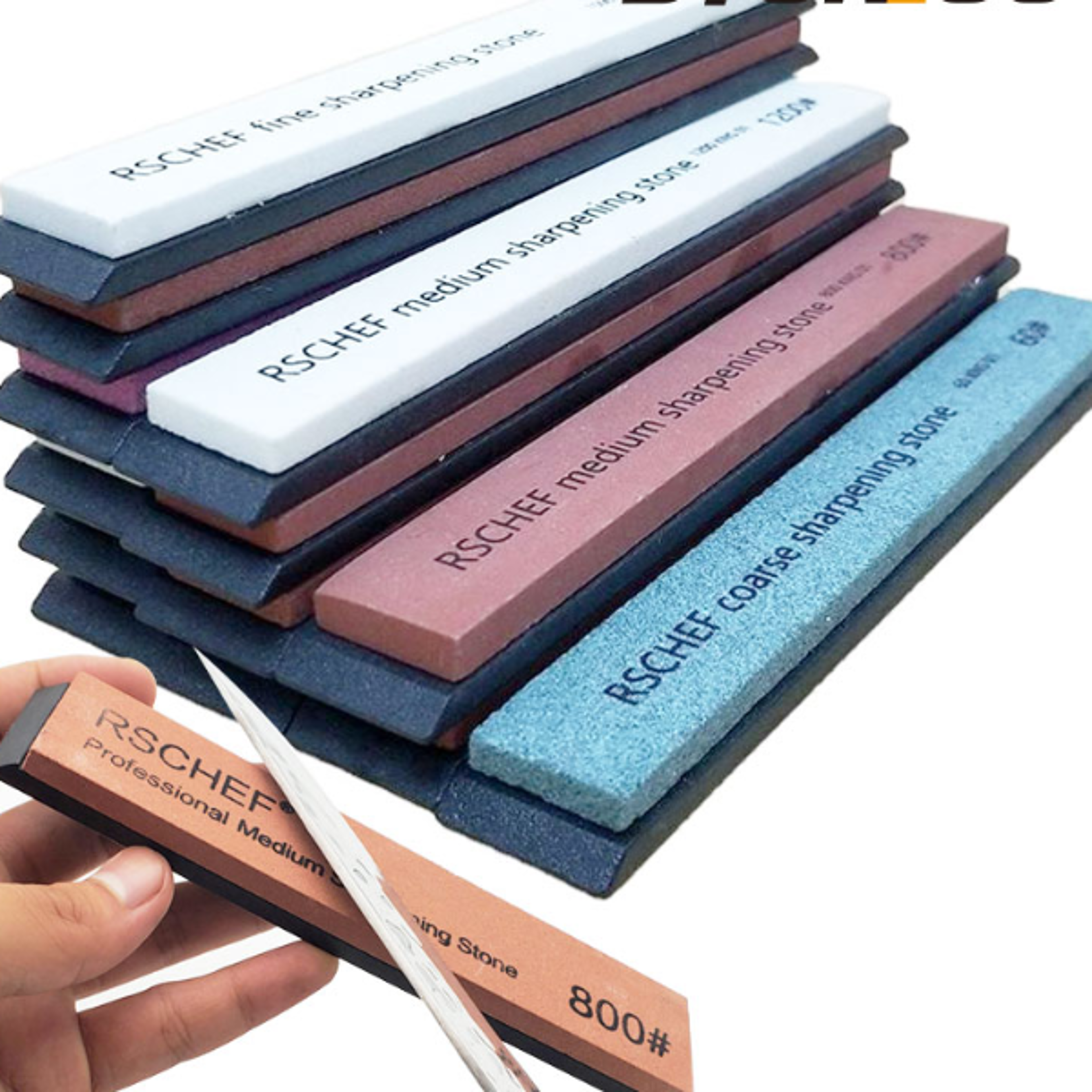 professional knife sharpener stone, fixed grinding whetstone for kitchen tools with water tray