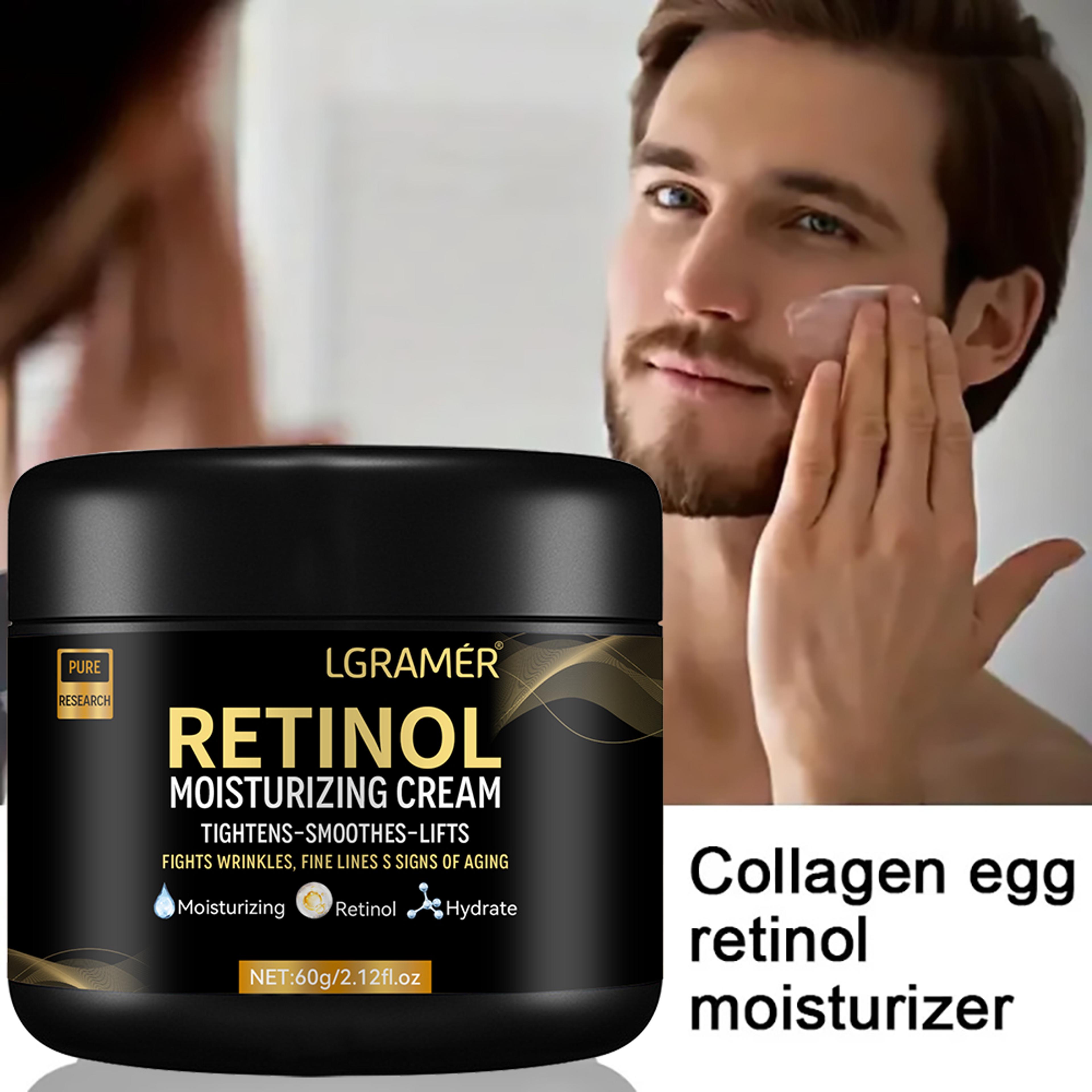 retinol face cream for men, deep moisturizing anti-aging moisturizer, wrinkle repair, whitening