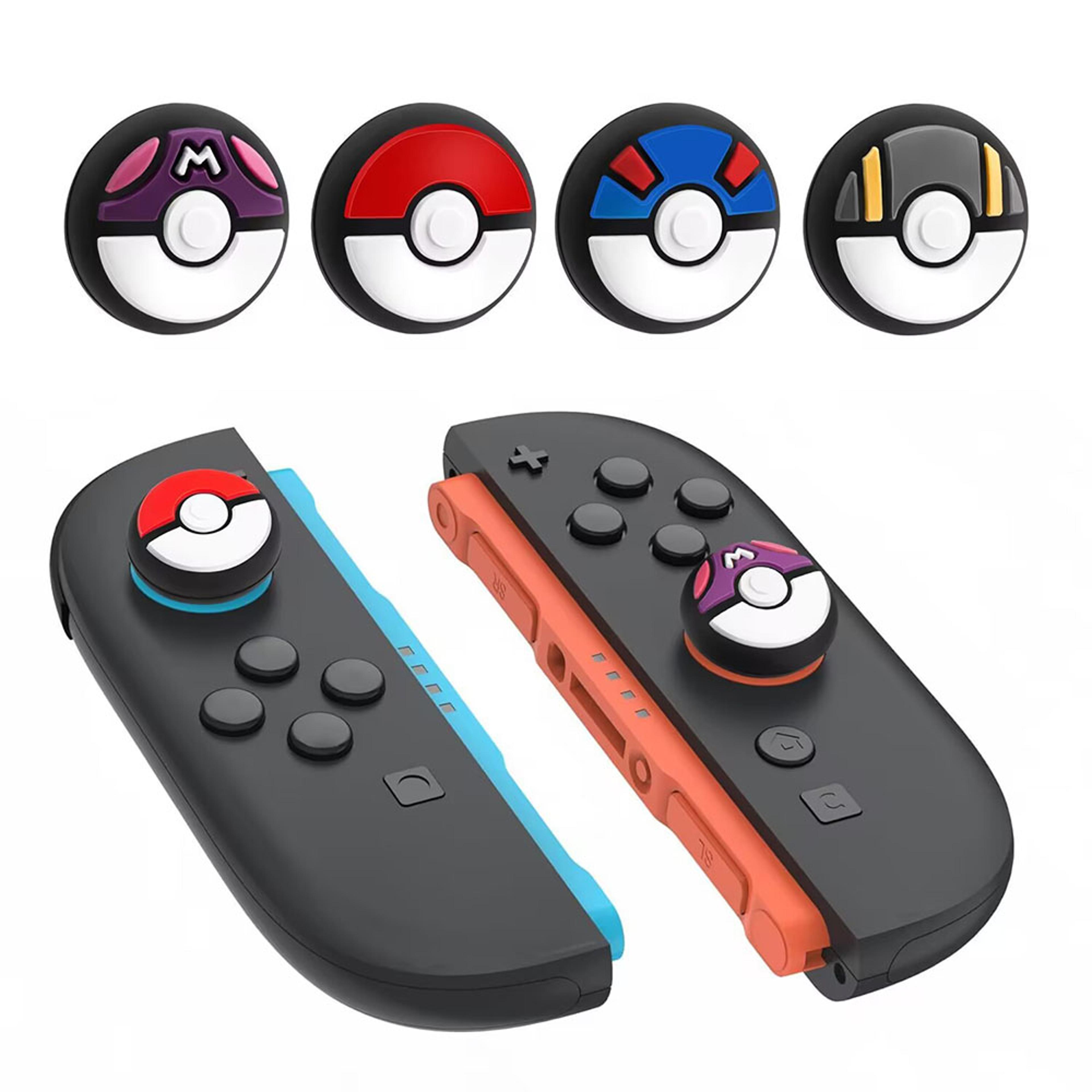 4pcs cute silicone soft thumb grips – joystick cap & analog stick cover for switch joy-con controllers