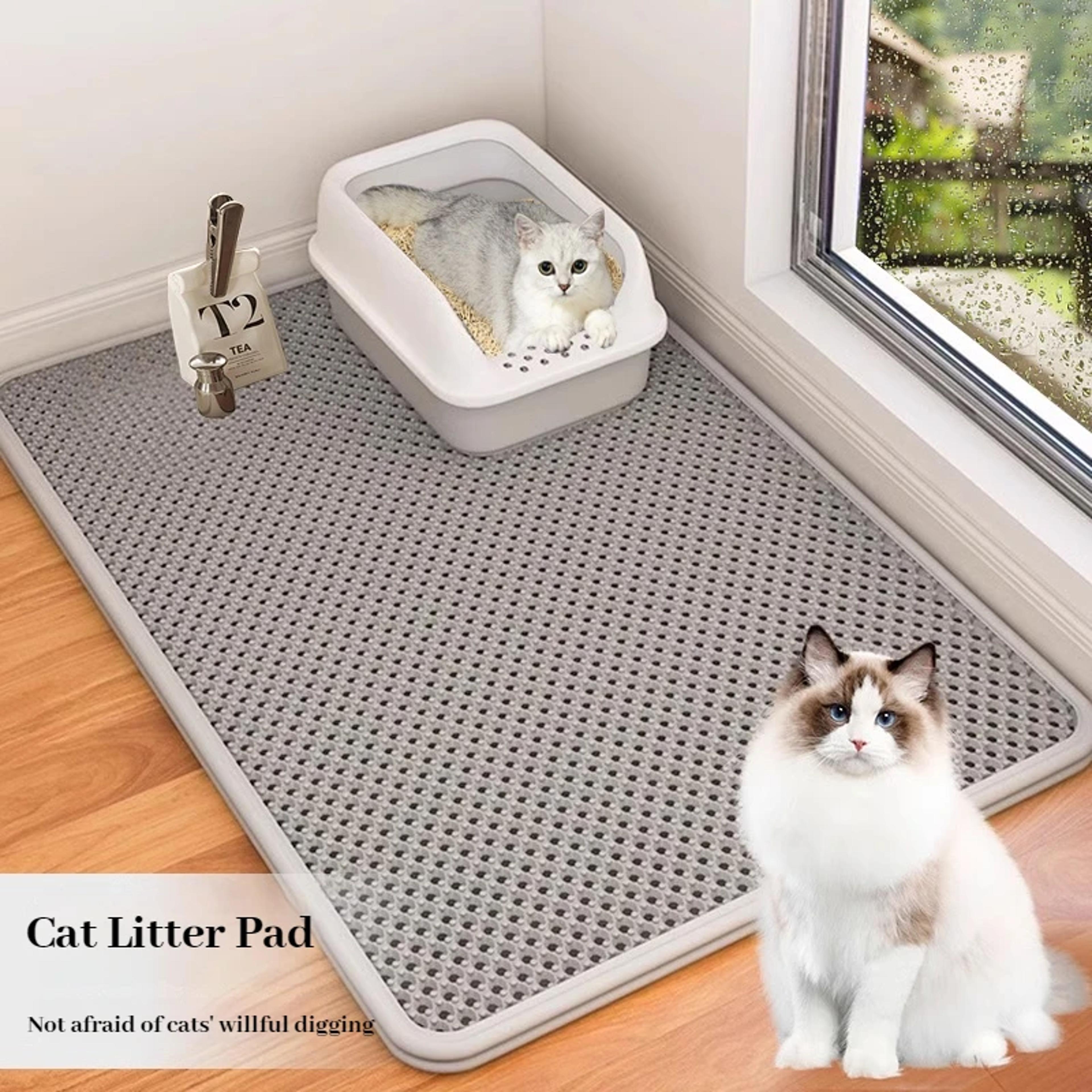 double layer eva cat litter mat anti slip sand bowl filter pad for cats