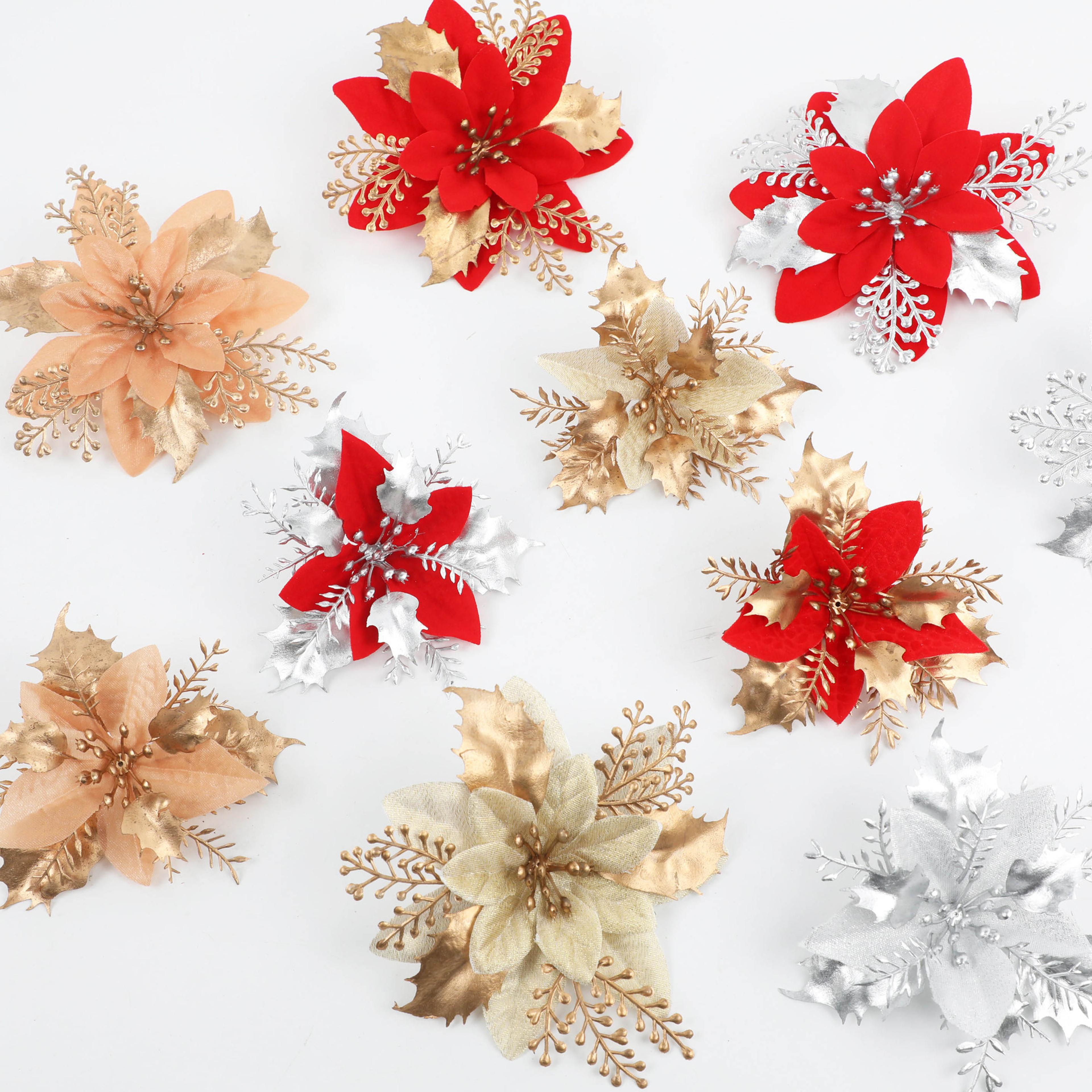 Christmas Tree Wreath Decorations Cross Border Ornaments Simulation Christmas Flowers And Holiday A 5