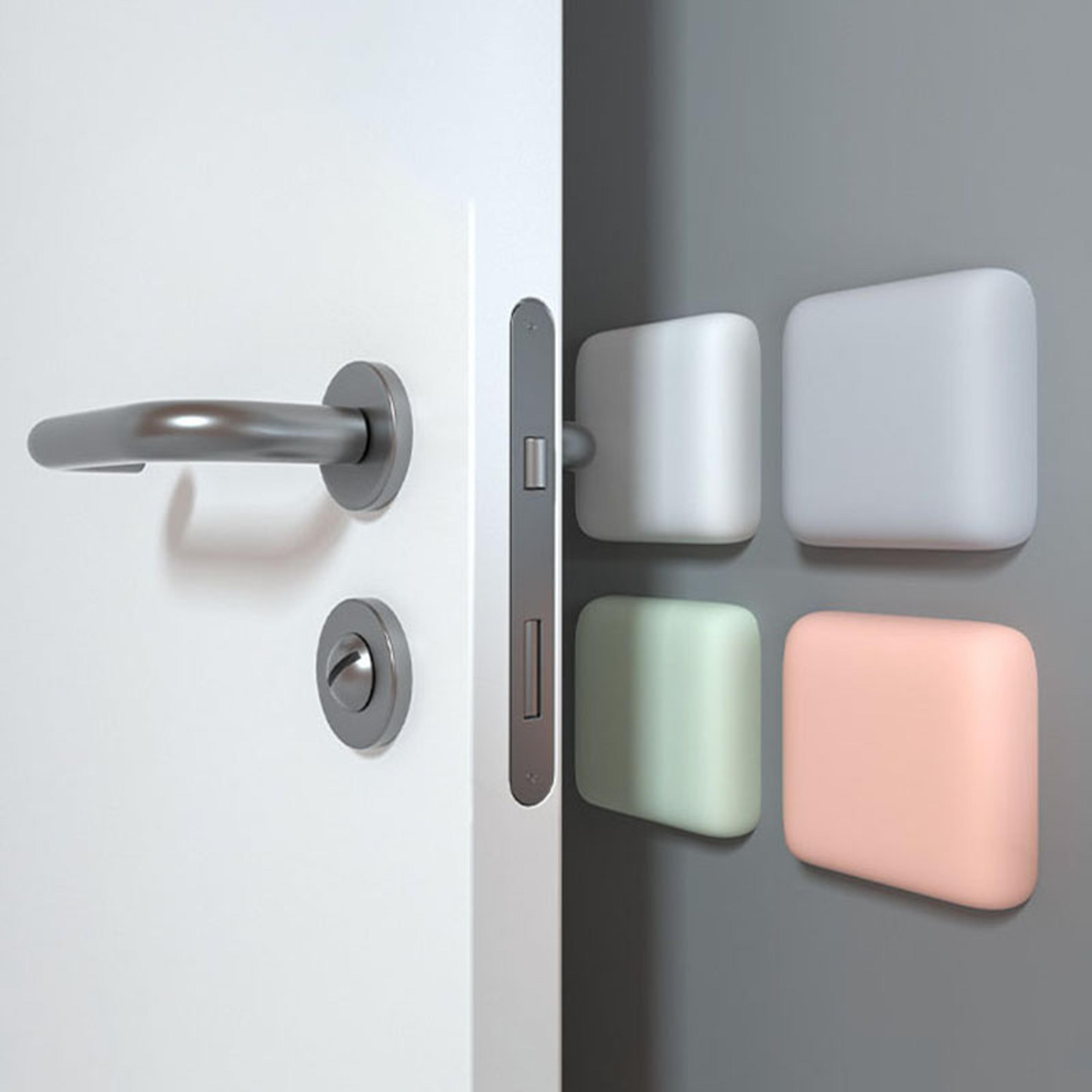 Premium Silicone Door Handle Wall Protector Bumper Pad Anti Shock Adhesive Door Stopper 0