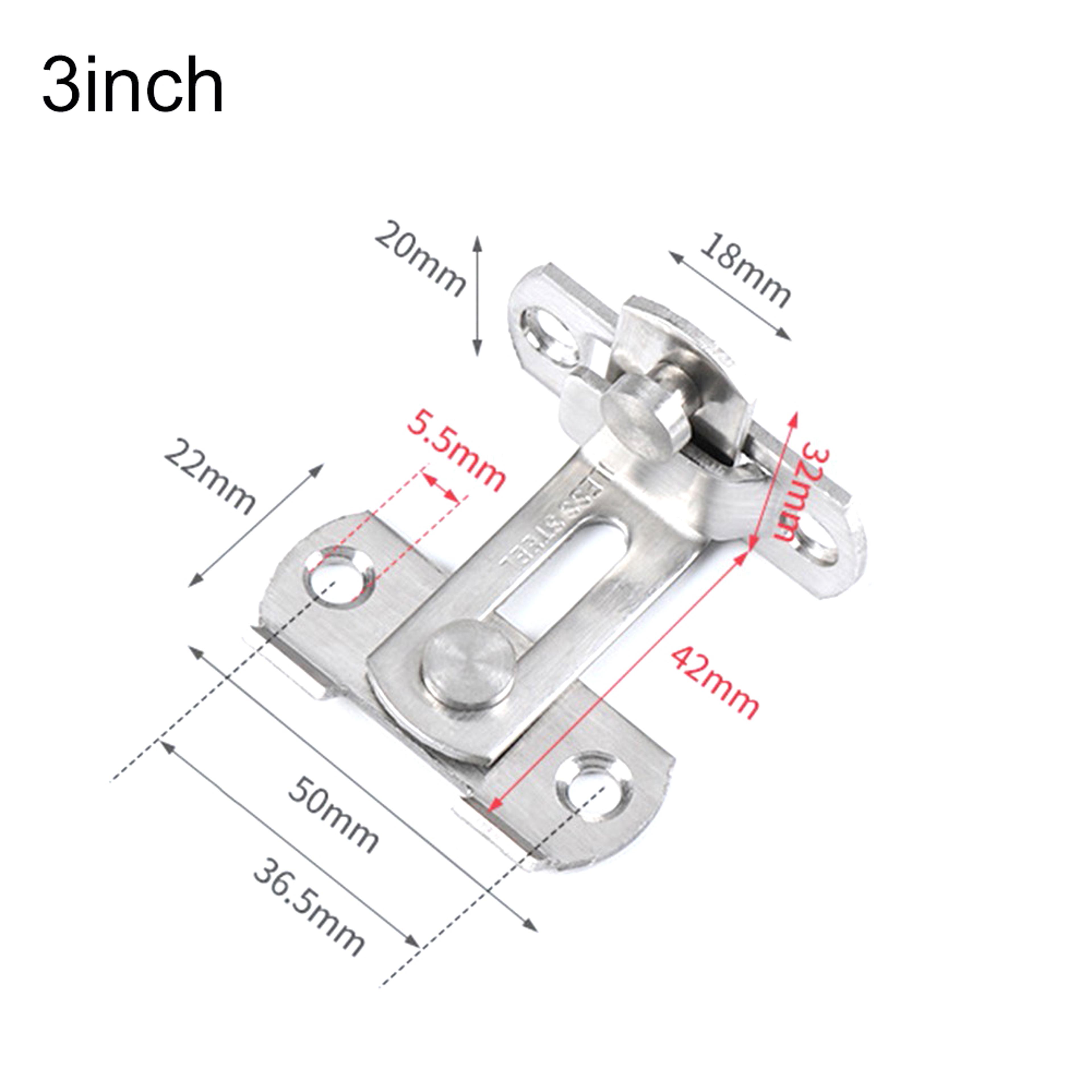 Stainless Steel Door Lock Bolt  Toggle Latch For Cabinets And Sliding Doors 4