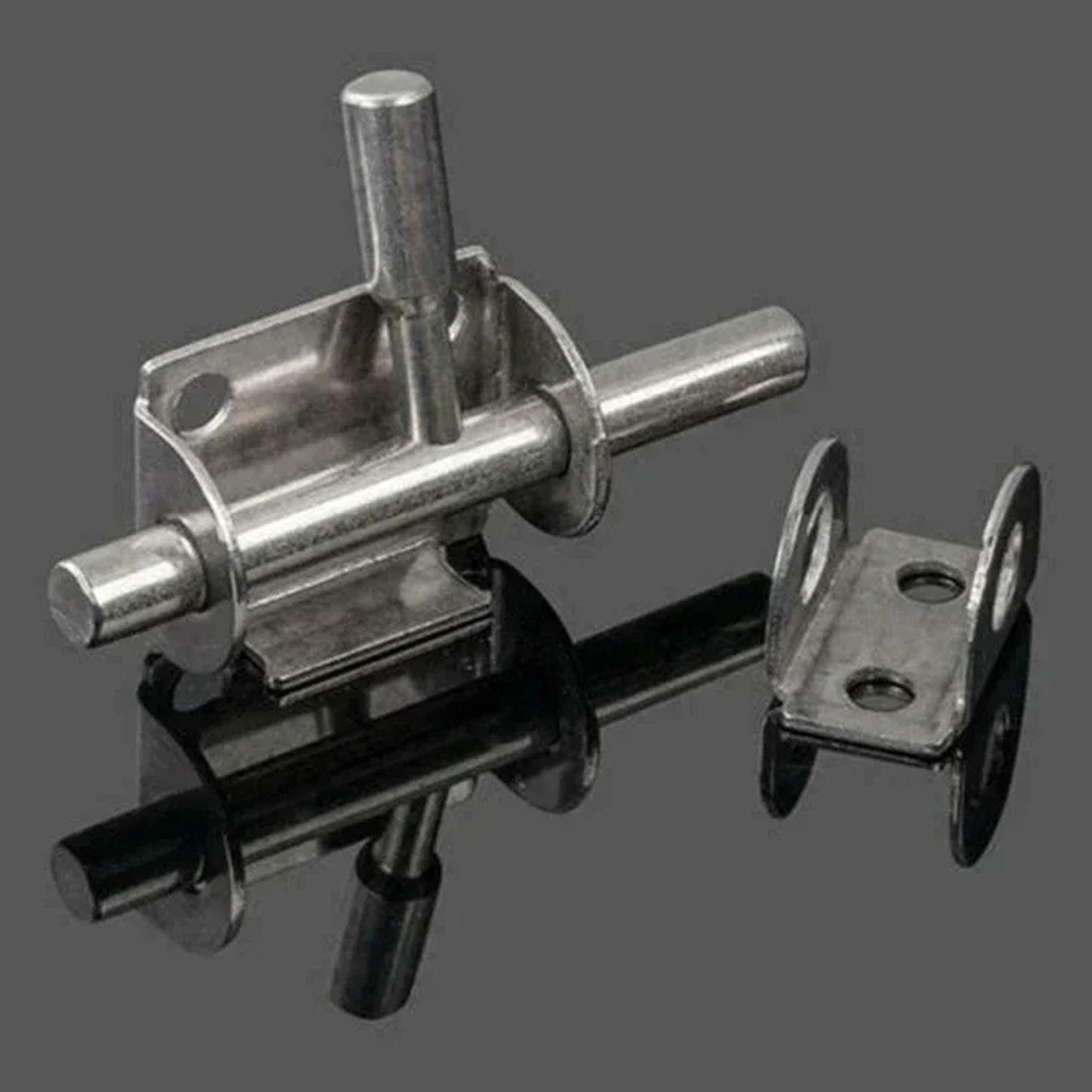 Heavy Duty Sliding Door Latch Security Bolt Lock For Gates Bathroom Doors  Cabinets 4