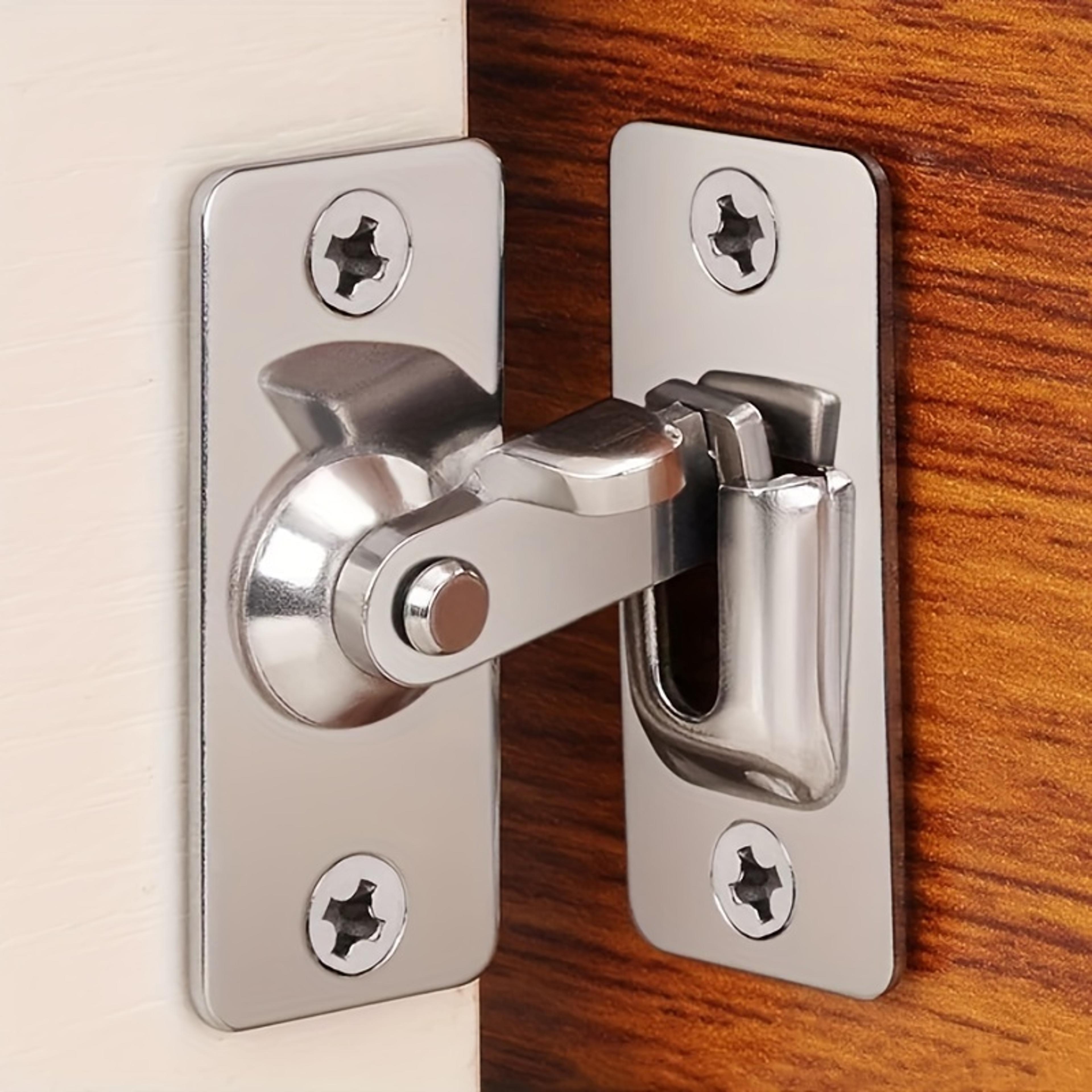 Premium Stainless Steel Sliding Door Latch  Right Angle Lock For Cabinets Barn  Closet 0