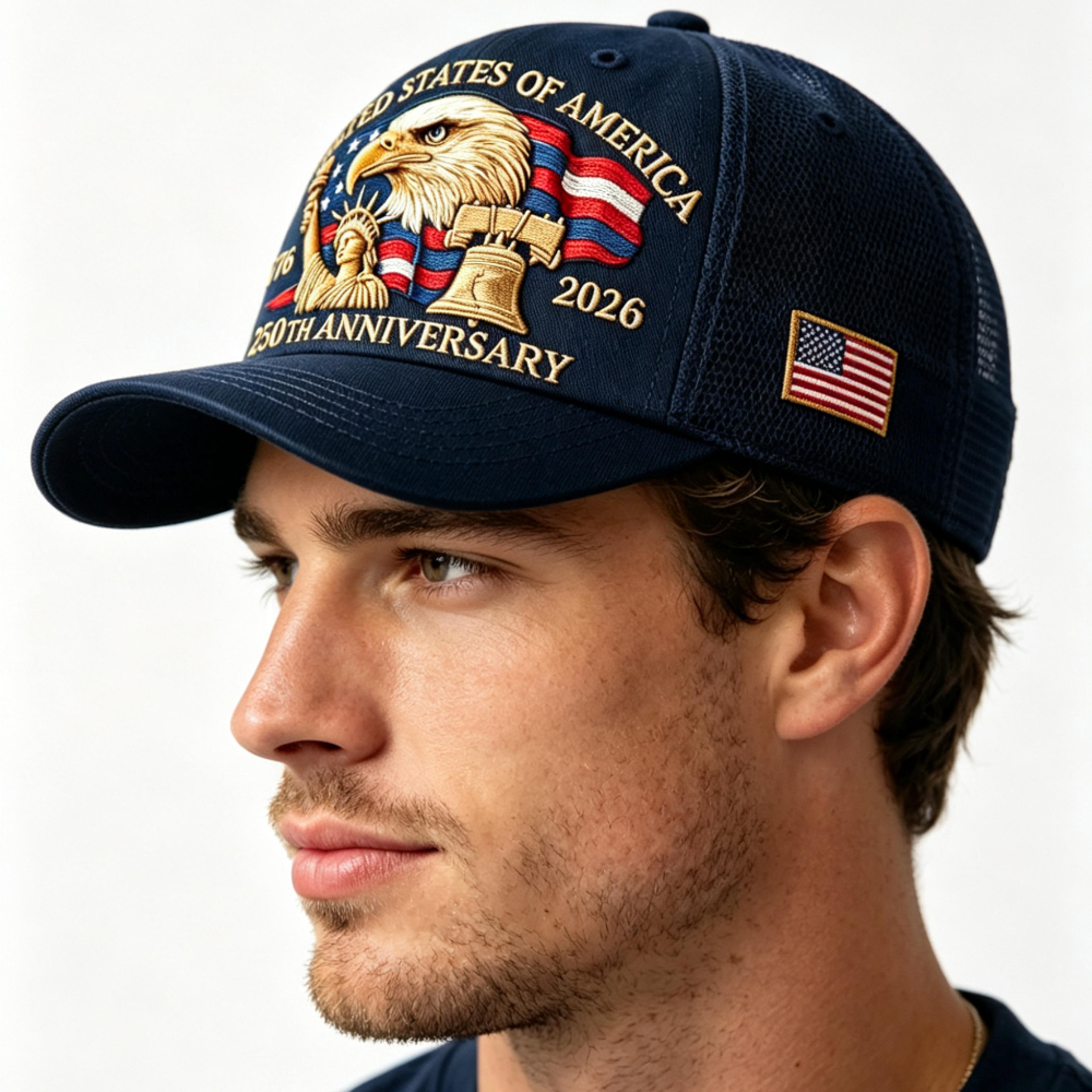 Eagle Print Baseball Cap Breathable Mesh Adjustable Sun Protection Cap 0
