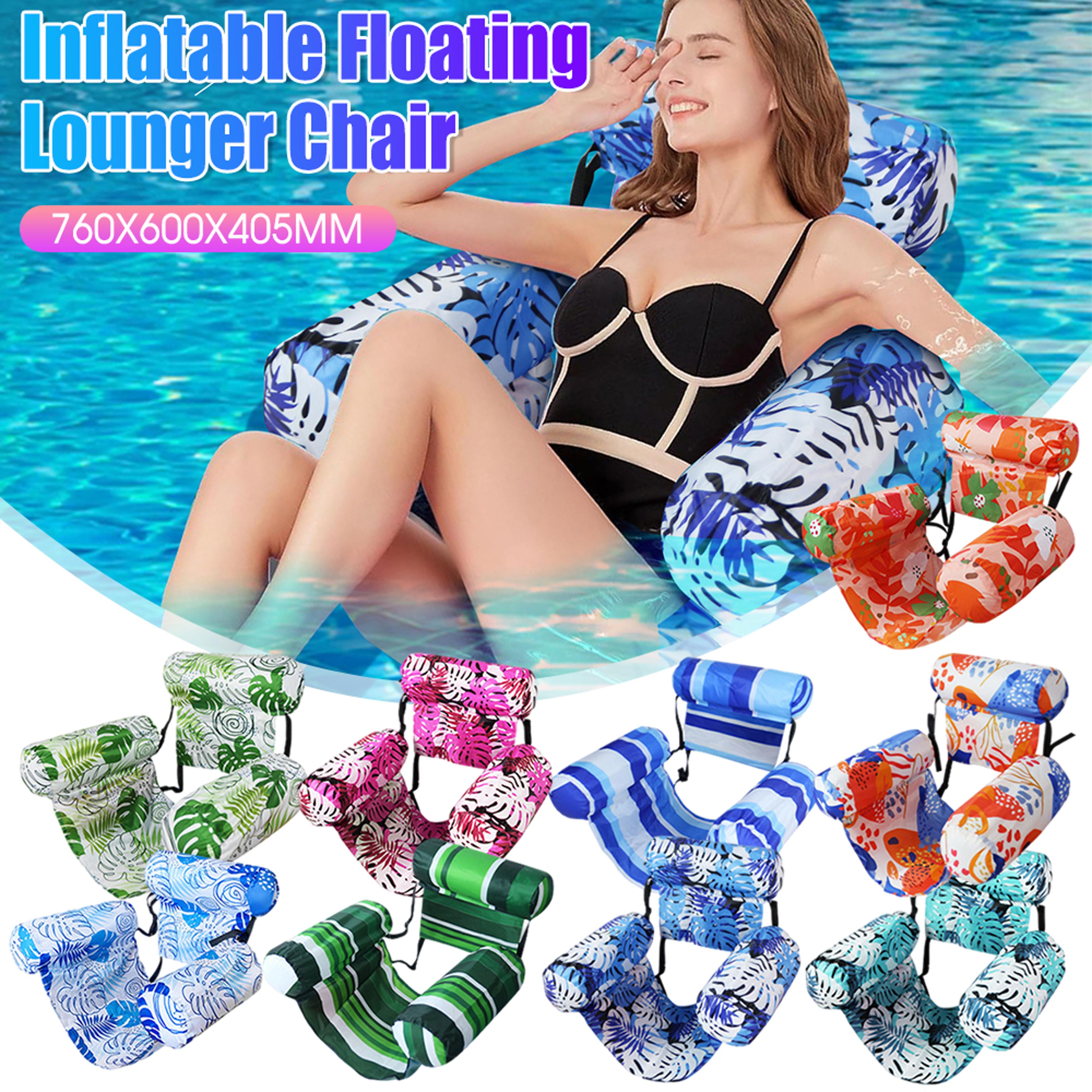 Inflatable Pool Float Lounge Chair Water Hammock Recliner Pool Lounger 2